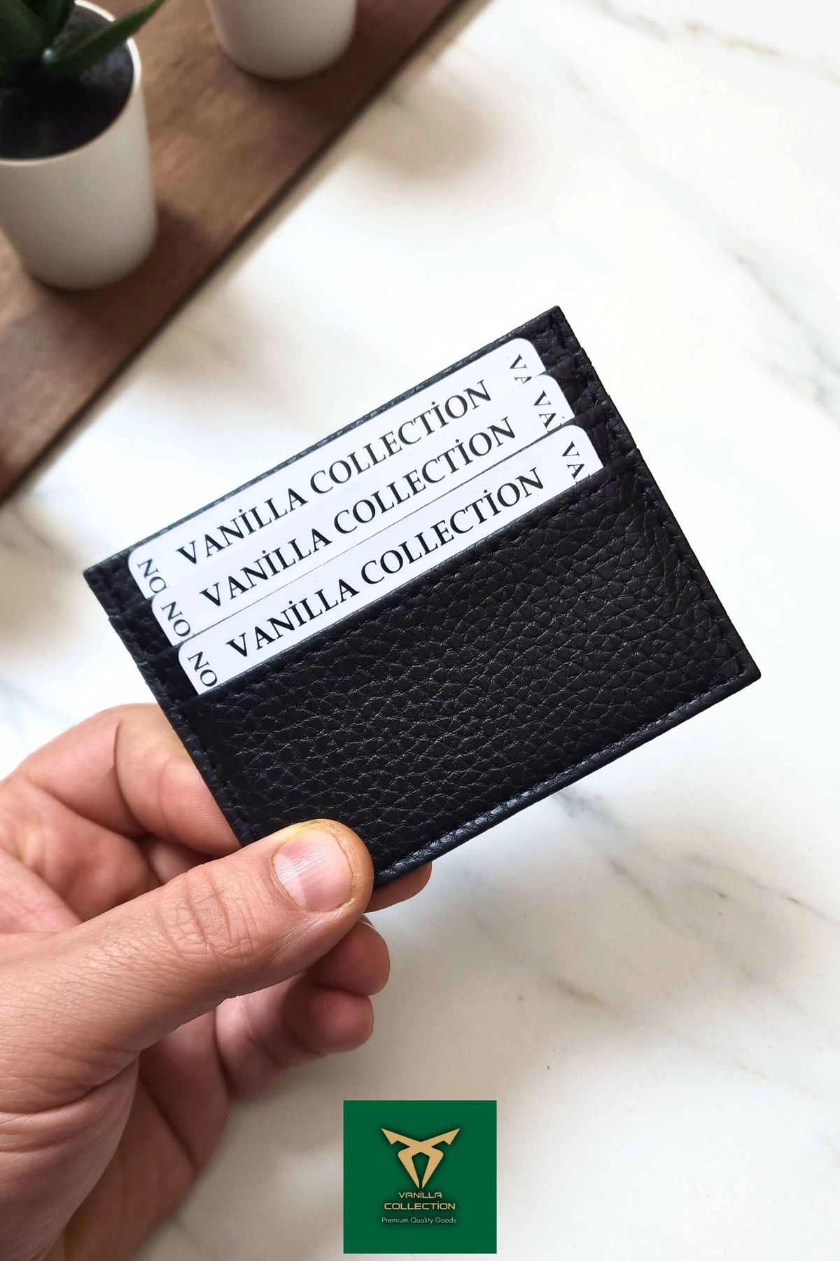 کارت دار مردانه و زنانه یونیسکس MINI CARD LINE PORTFOLIO FLOTER مشکی VANİLLA COLLECTİON