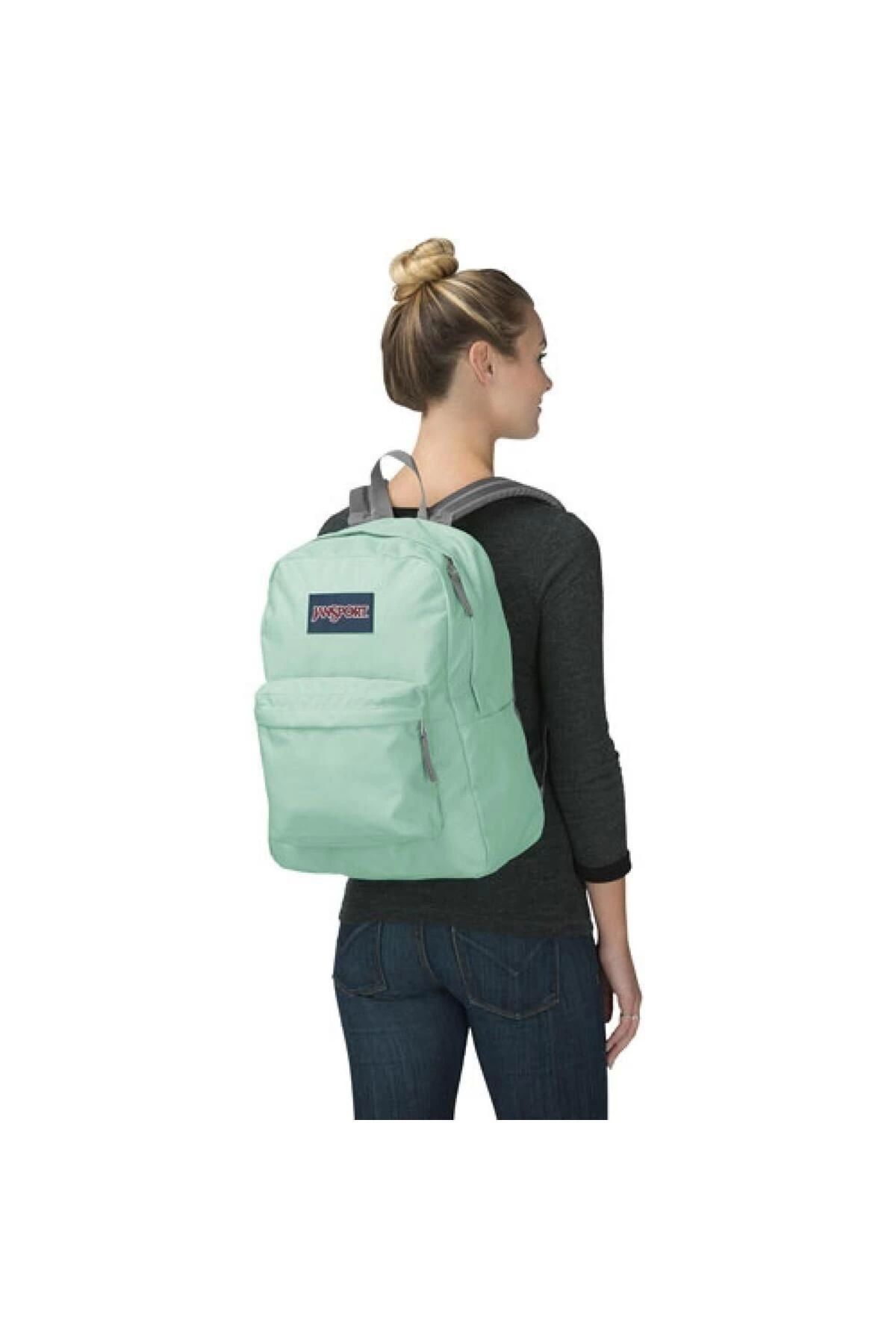 Jansport-حقيبة ظهر Superbreak One Brook باللون الأخضر والأخضر Ek0a5bagn72 3