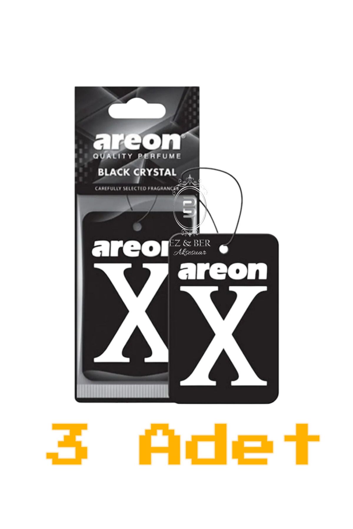 EB EZ BER AKSESUAR Areon X Black Crystal Oto Araç Kokusu 3 Adet