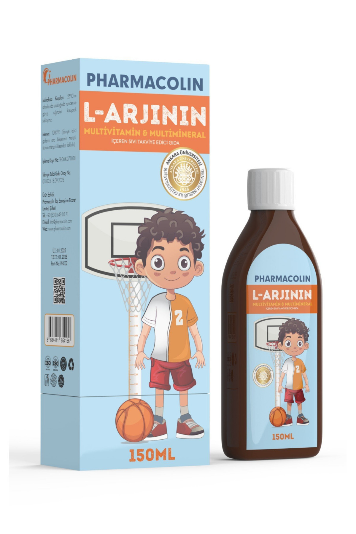 Pharmacolin-150 ml L-Arginine Multivitamin and Mineral Syrup 2