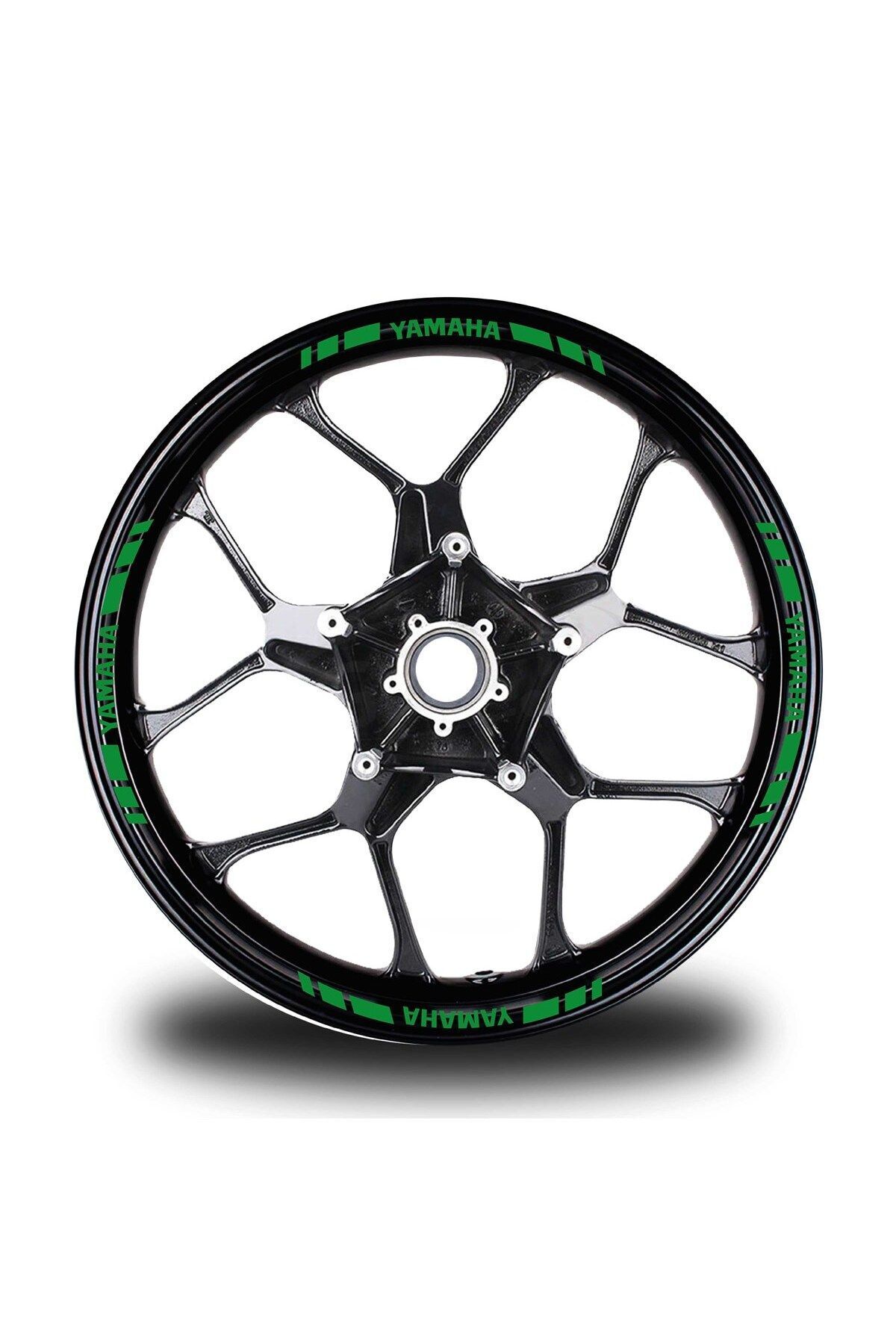MLH STORE Yamaha Yazılı Kısa Dış Şerit 16'lı Tek Renk Jant Sticker Modeli