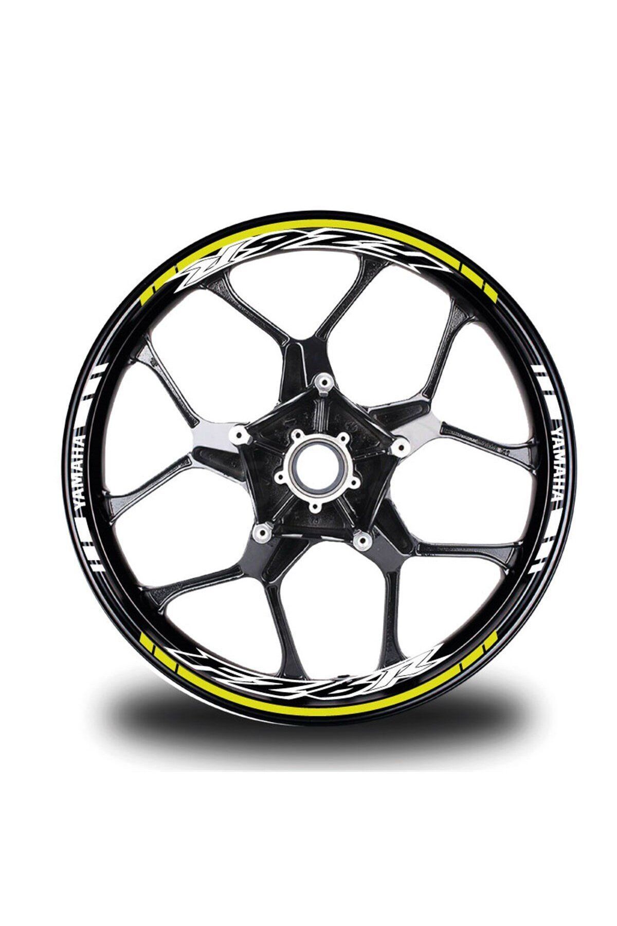 BİLGİMOLA Neon Sarı Yamaha FZ6R Takım Jant Sticker Etiket