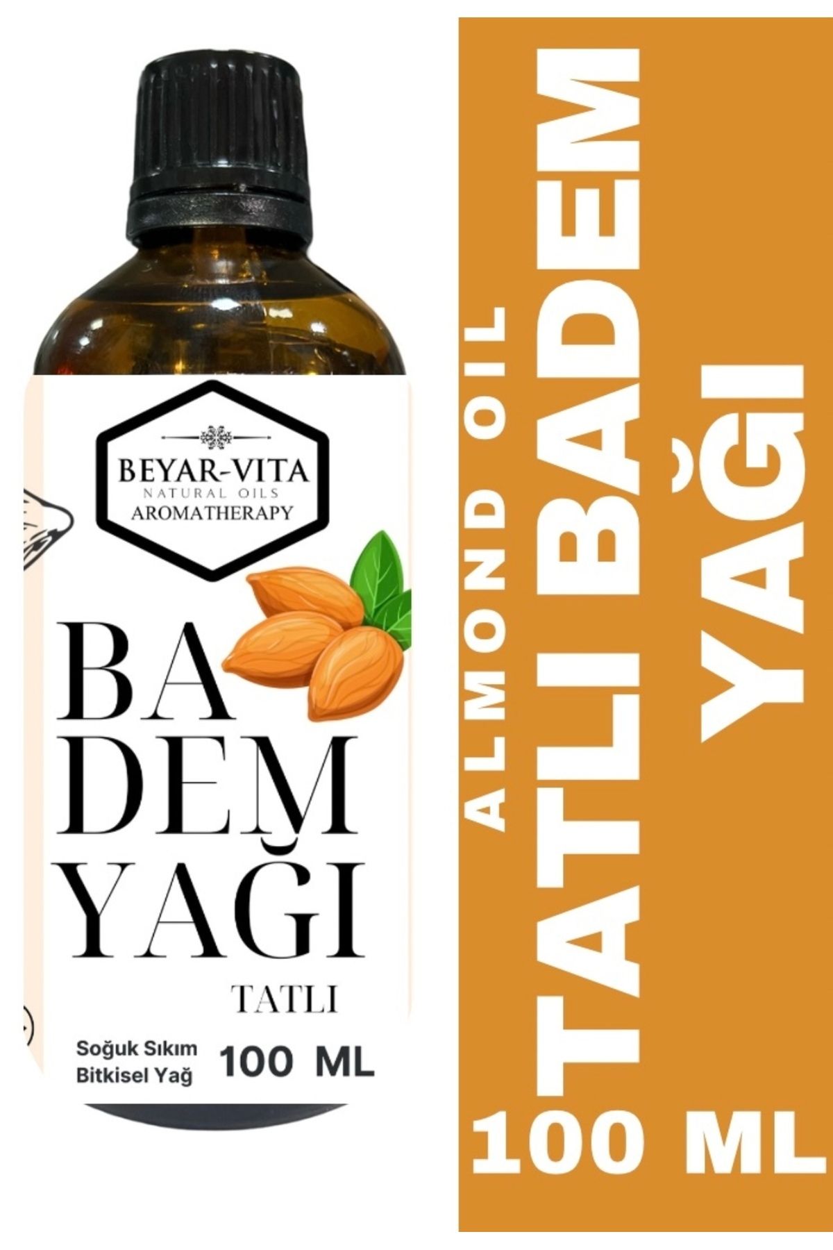 BEYARVİTA Tatlı Badem Yağı 100 ml (SWEET ALMOND OİL)