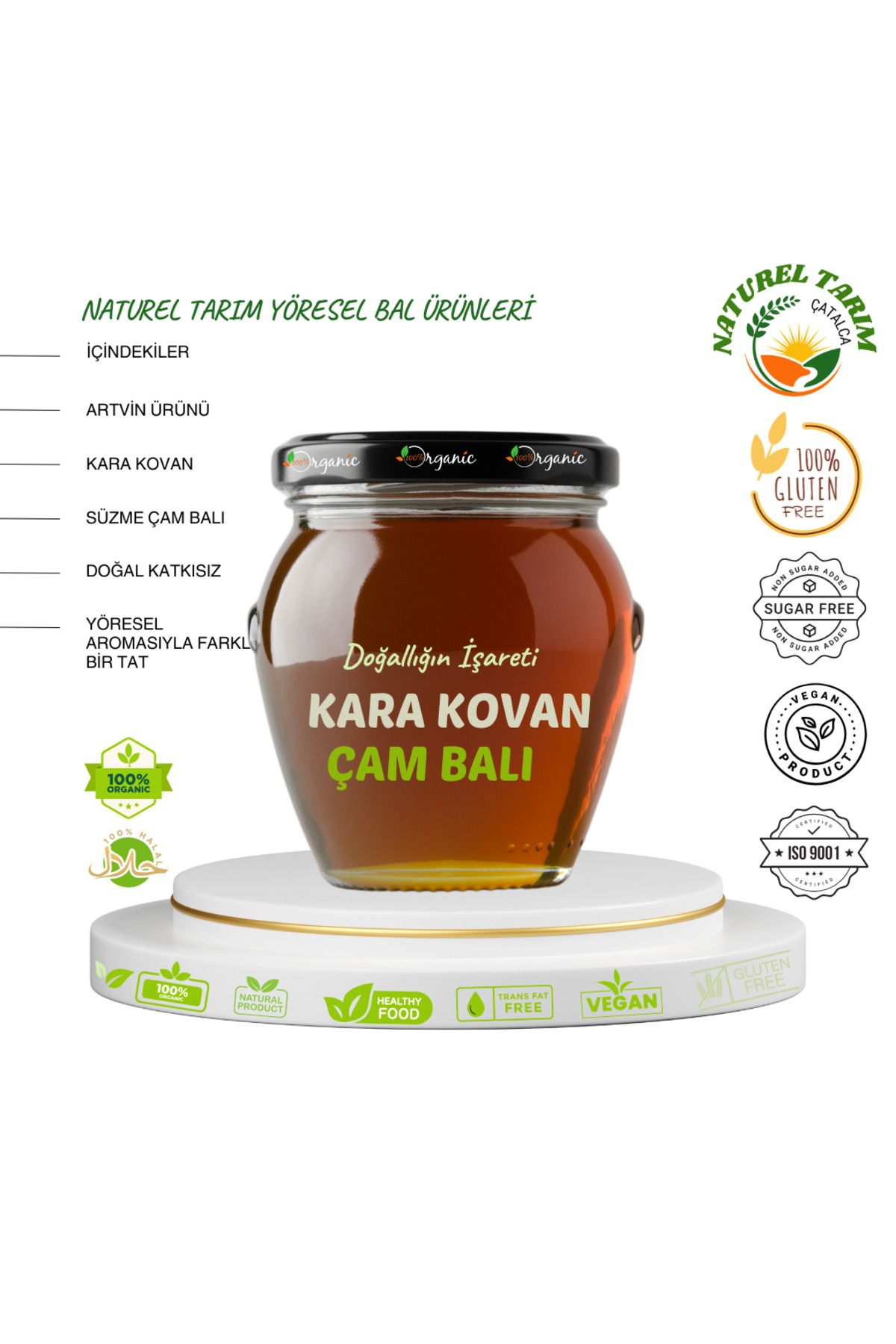 NATUREL ORGANİK CAM BALI ( ANALİZ BELGELİ )