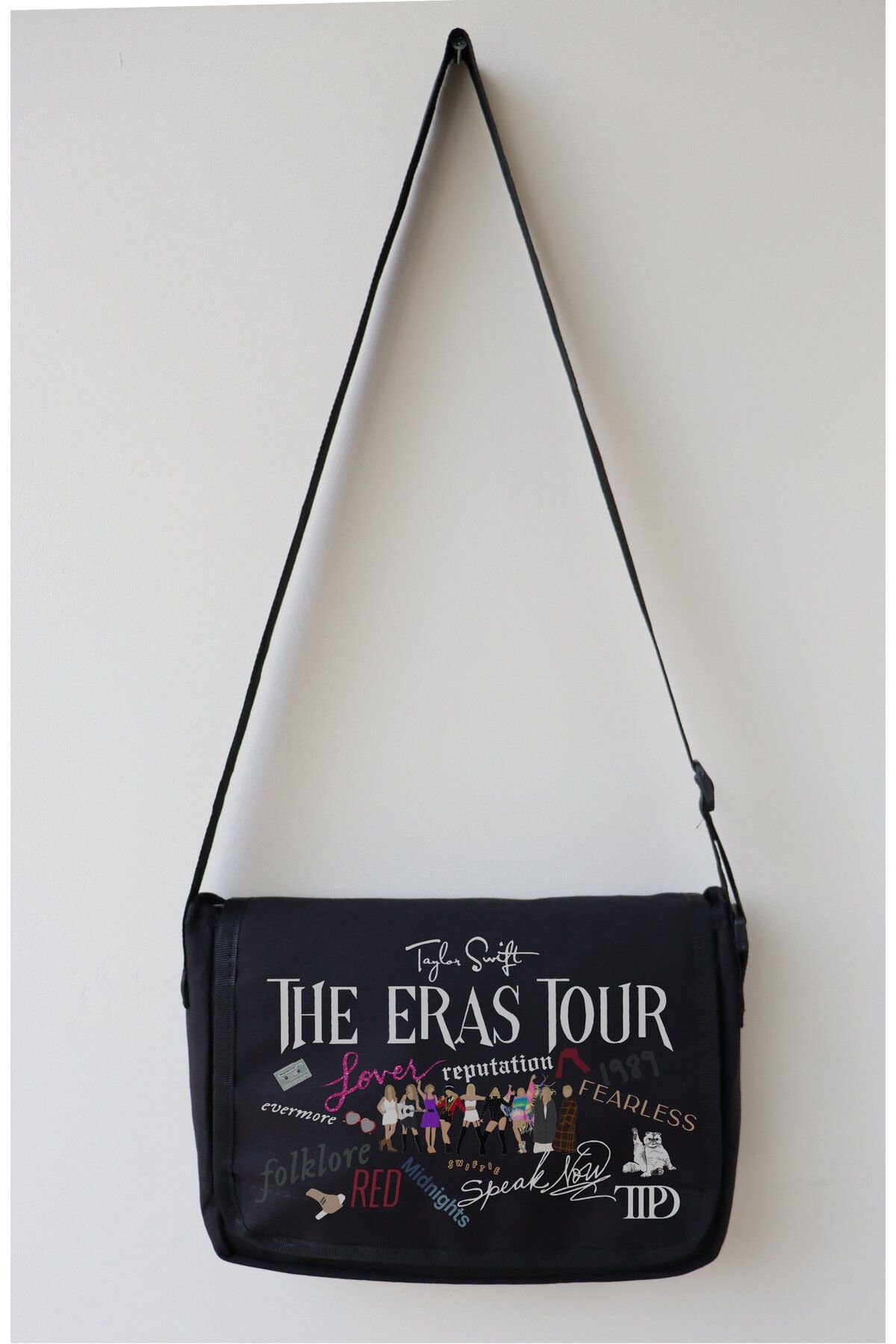 Fuddy Moda The Eras Tour Baskılı Postacı Çantası, Unisex Taylor Swift Baskılı Omuz Çantası