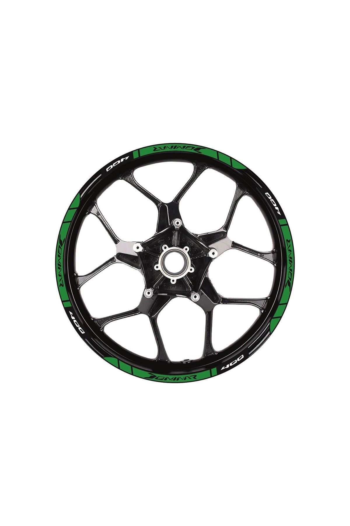 habune Bajaj Dominar 400 Baskılı Jant Dışı Şerit Motosiklet Sticker Modeli Yeşil