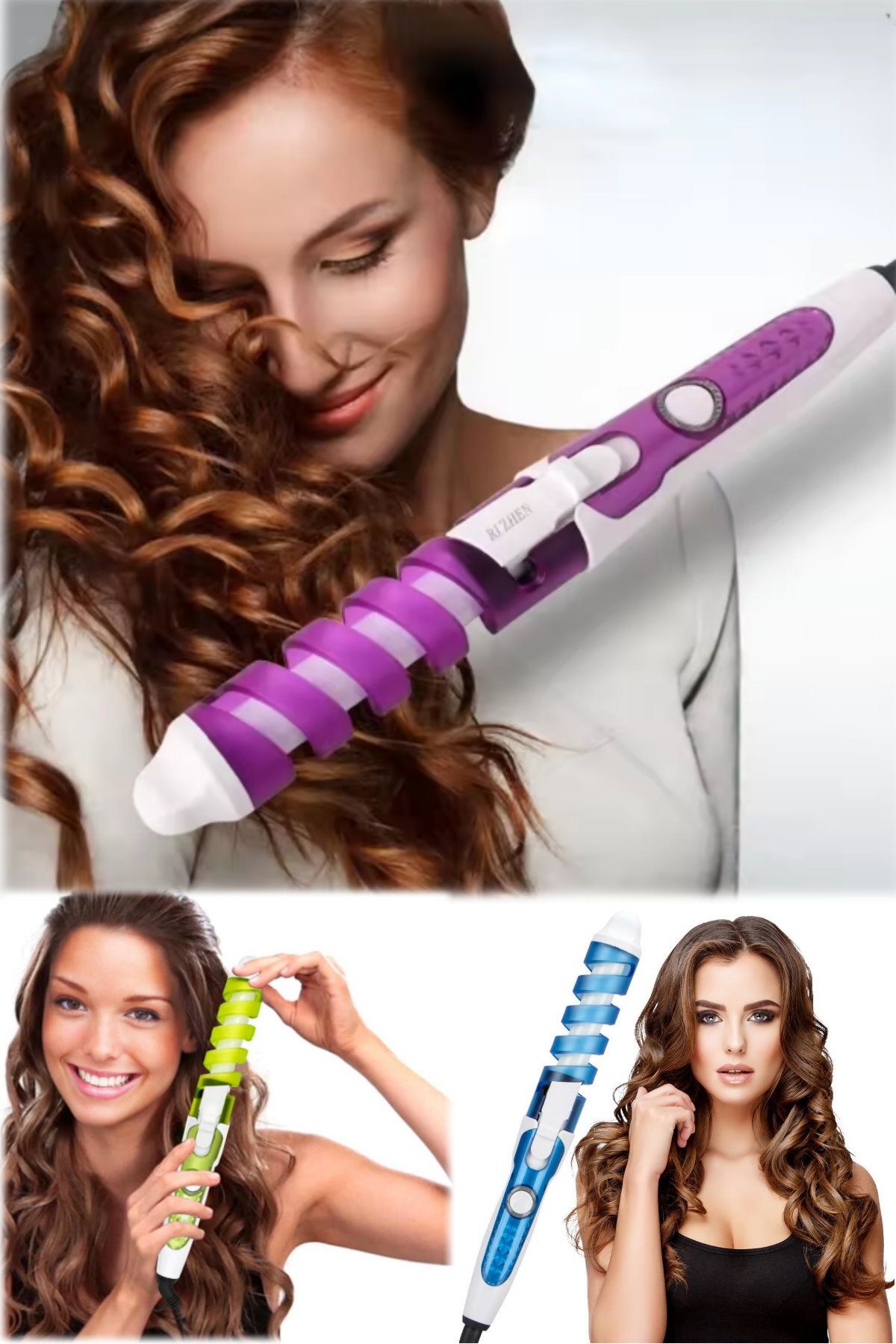 Munico Magic Elegric Spiral Saç Bigudi Rulo Saç Şekillendirici Aracı Curling Demir Saç Maşası Şekillendirme
