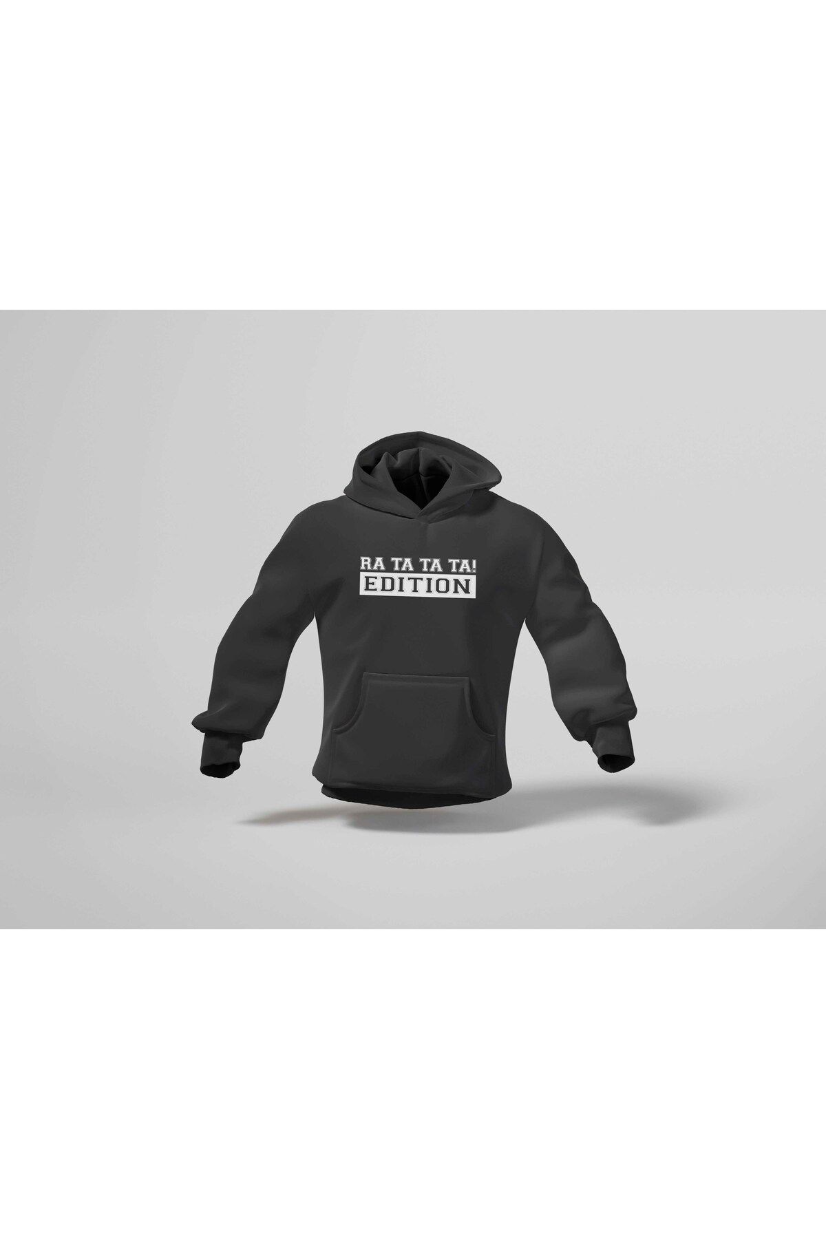 BERİLDEN Ra Ta Ta Edition Komik Yazılı Baskılı Oversize Hoodie Sweatshirt Unisex