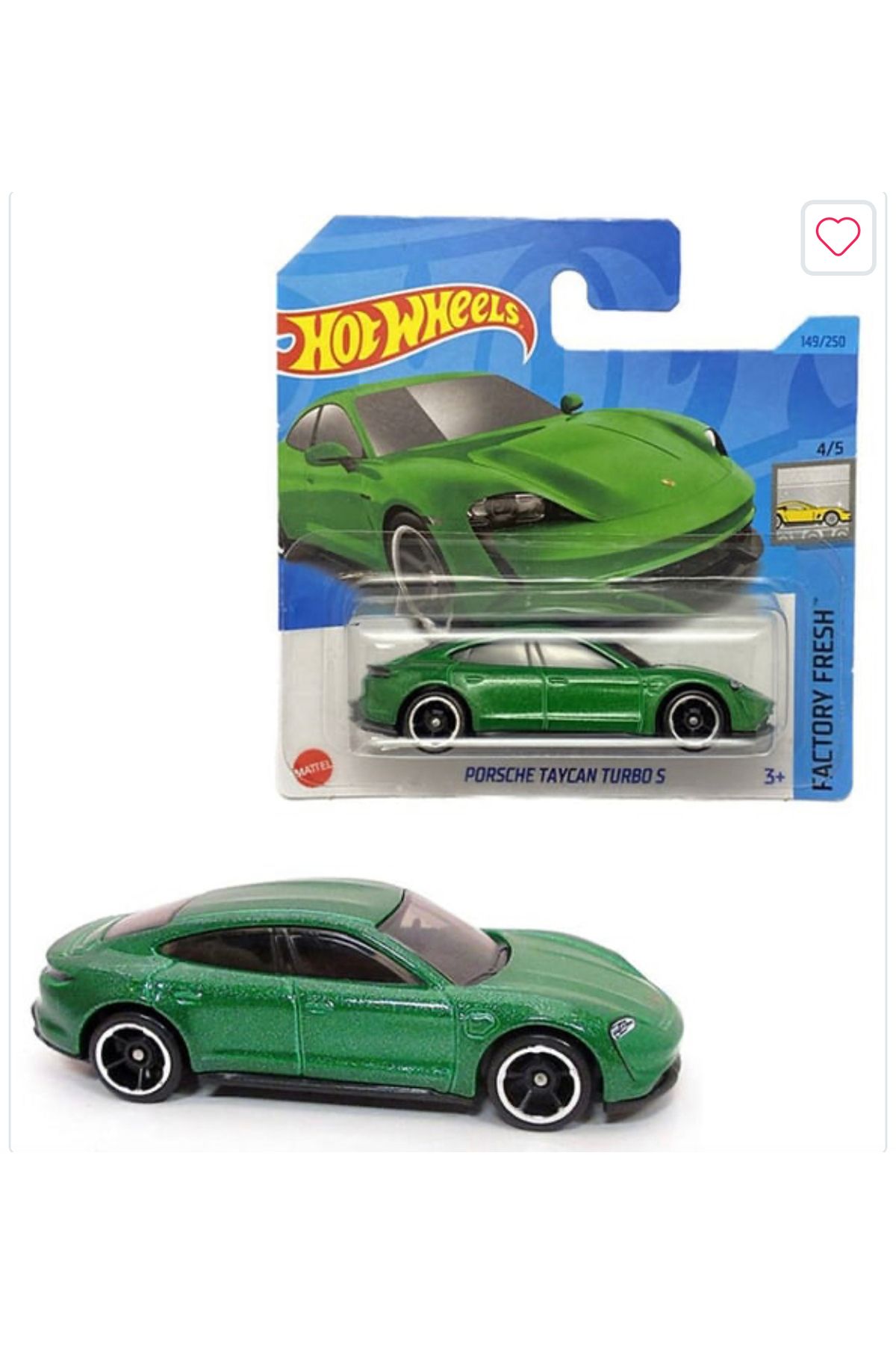 hayal oyuncak atölyesi Hot Wheels - Porsche Taycan Turbo S Yeşil (1/64)