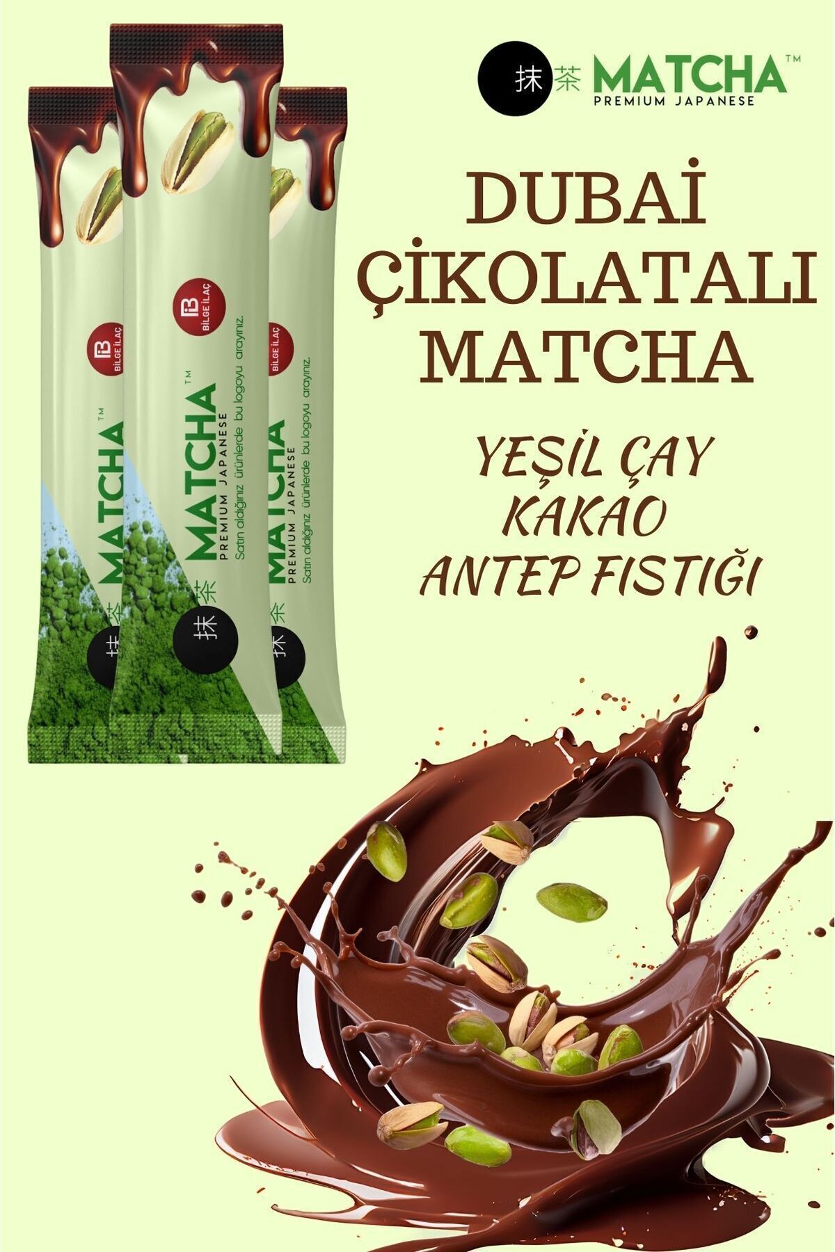 Bilge İlaç Matcha Premium Japanese DUBAİ ÇİKOLATALI MATCHA-3