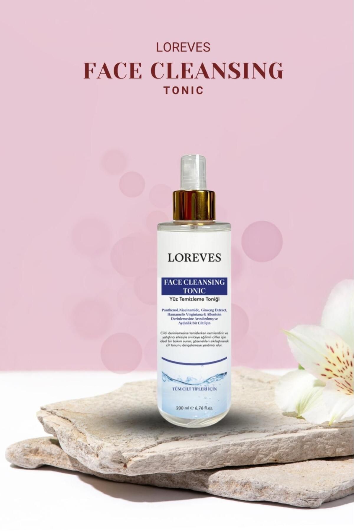 LOREVES Yüz Temizleme Toniği - Tüm Cilt Tipleri İçin (200 ml)