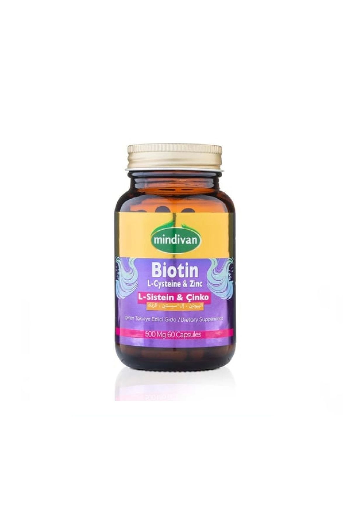 Mindivan Biotin & L-Sistein & Çinko 500 Mg 60 Kapsül