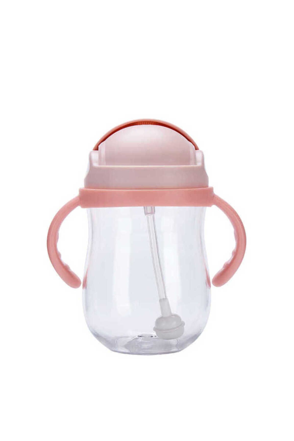 B elal Tıklama Kilitli Uçlu Pipetli Alıştırma Bardağı, 6+ , 300ml, Pembe, 1 Adet