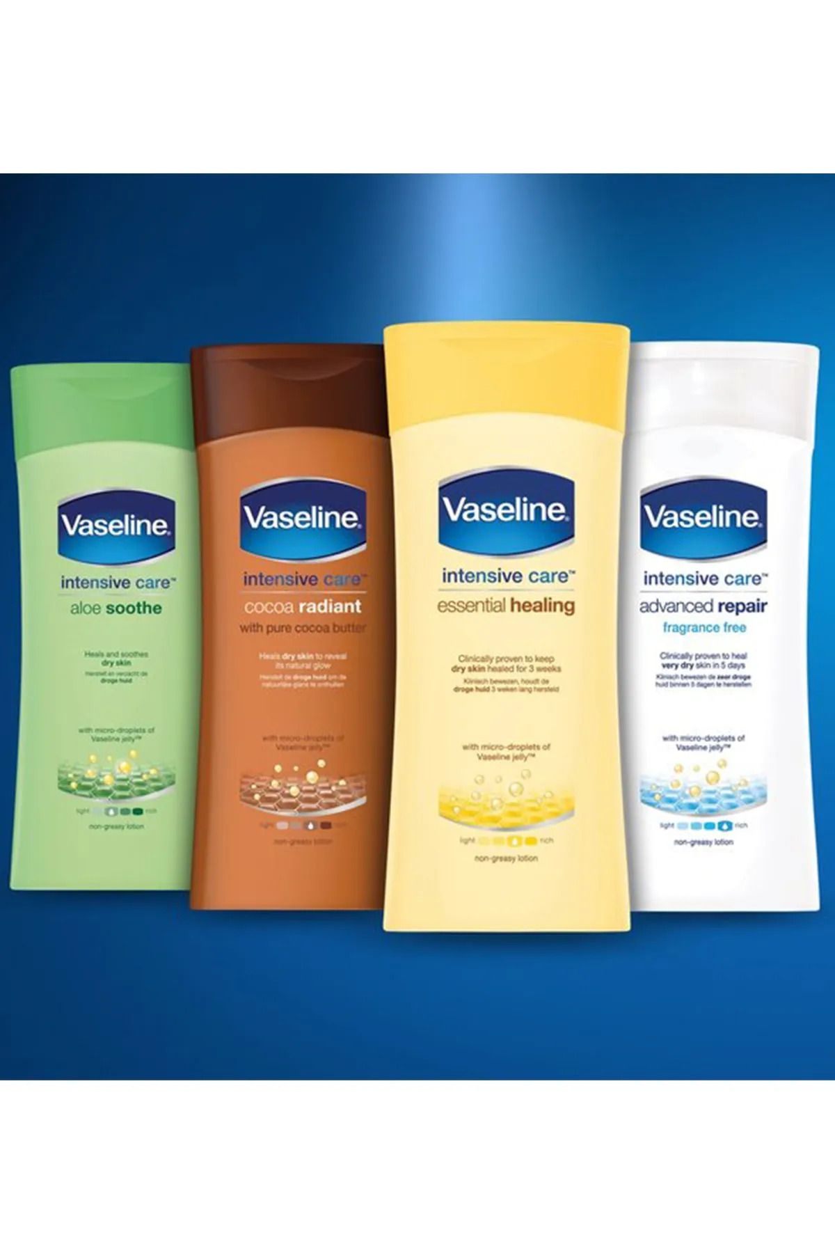 Vaseline Body Lotion Çeşitleri 200ml X 4 - Muhteşem 4'lü Kış Bakım Seti