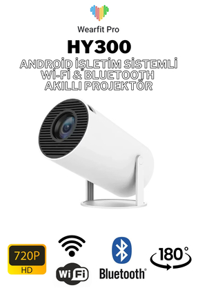 Wearfitpro HY300 Lite 180 Derece Dönebilen Wifi & Bluetoohlu Taşınabilir Andr...