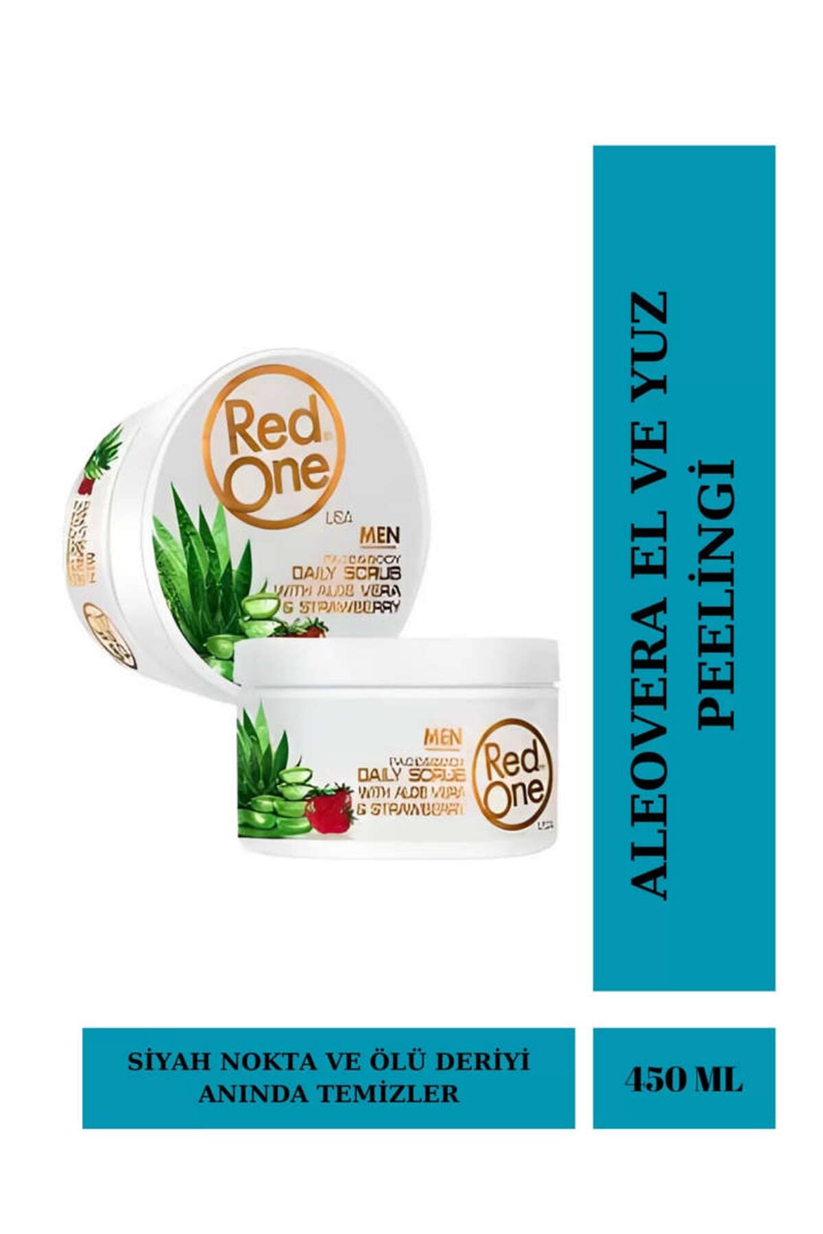 Red One Redone Yüz Ve Vücut Scrub Temizleyici Peeling Çilek Ve Aloe Vera 450 ml 570008