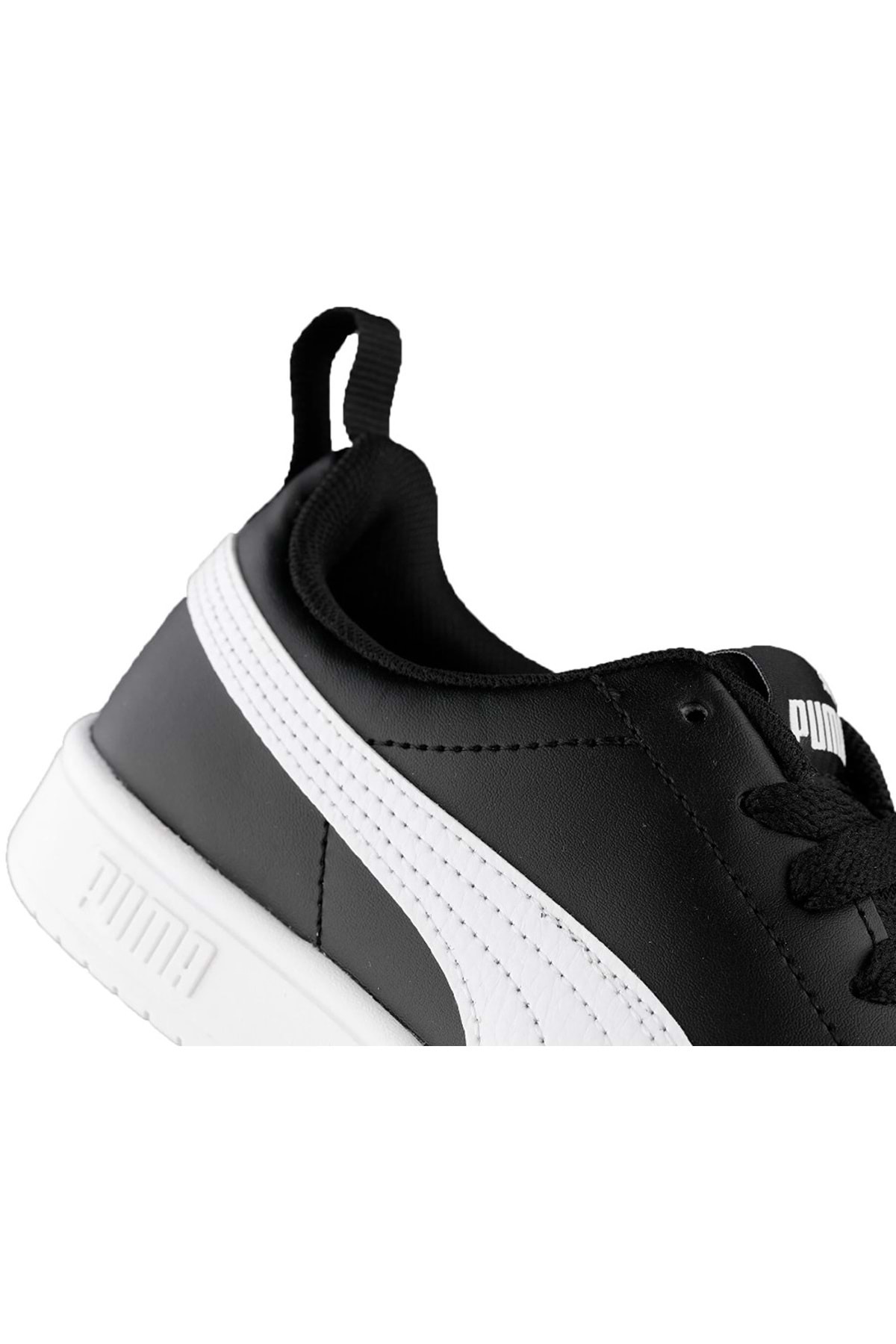 Puma Rickie Jr 384311-11 Unisex Spor Ayakkabı SİYAH-BEYAZ görsel 7