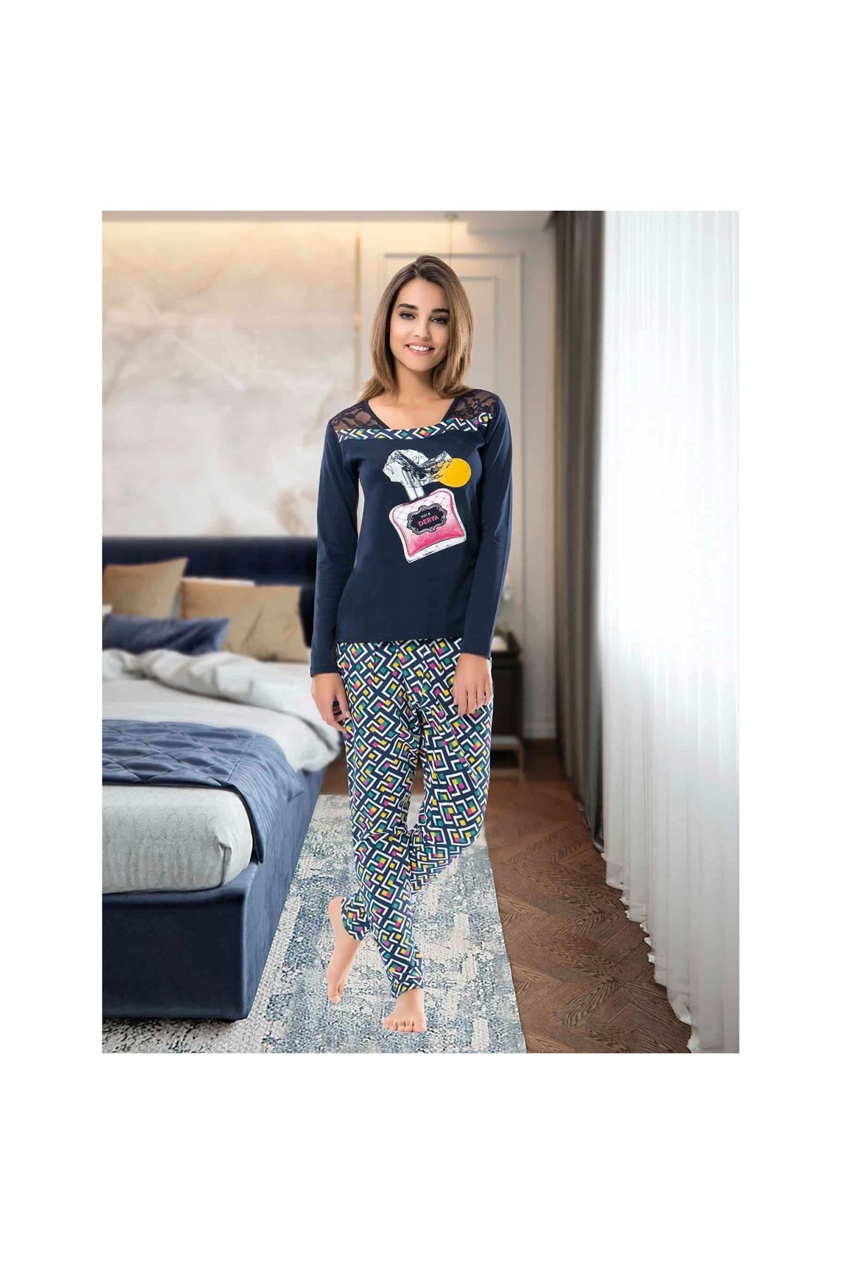 Narnuga MİRAXX Uzun Kol Kadın Pijama Takımı 1113