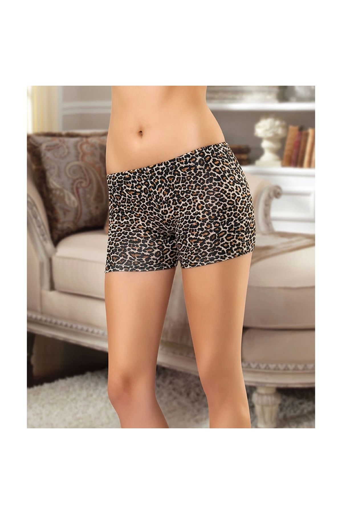 Narnuga MİRAXX Leopar Desenli Şort Tayt 442