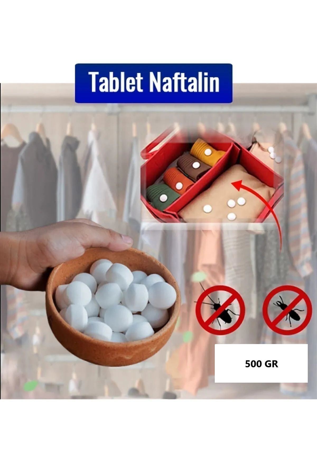 Cankardeşler Tablet Naftalin Belçika (Made in Belgium) 500 GR