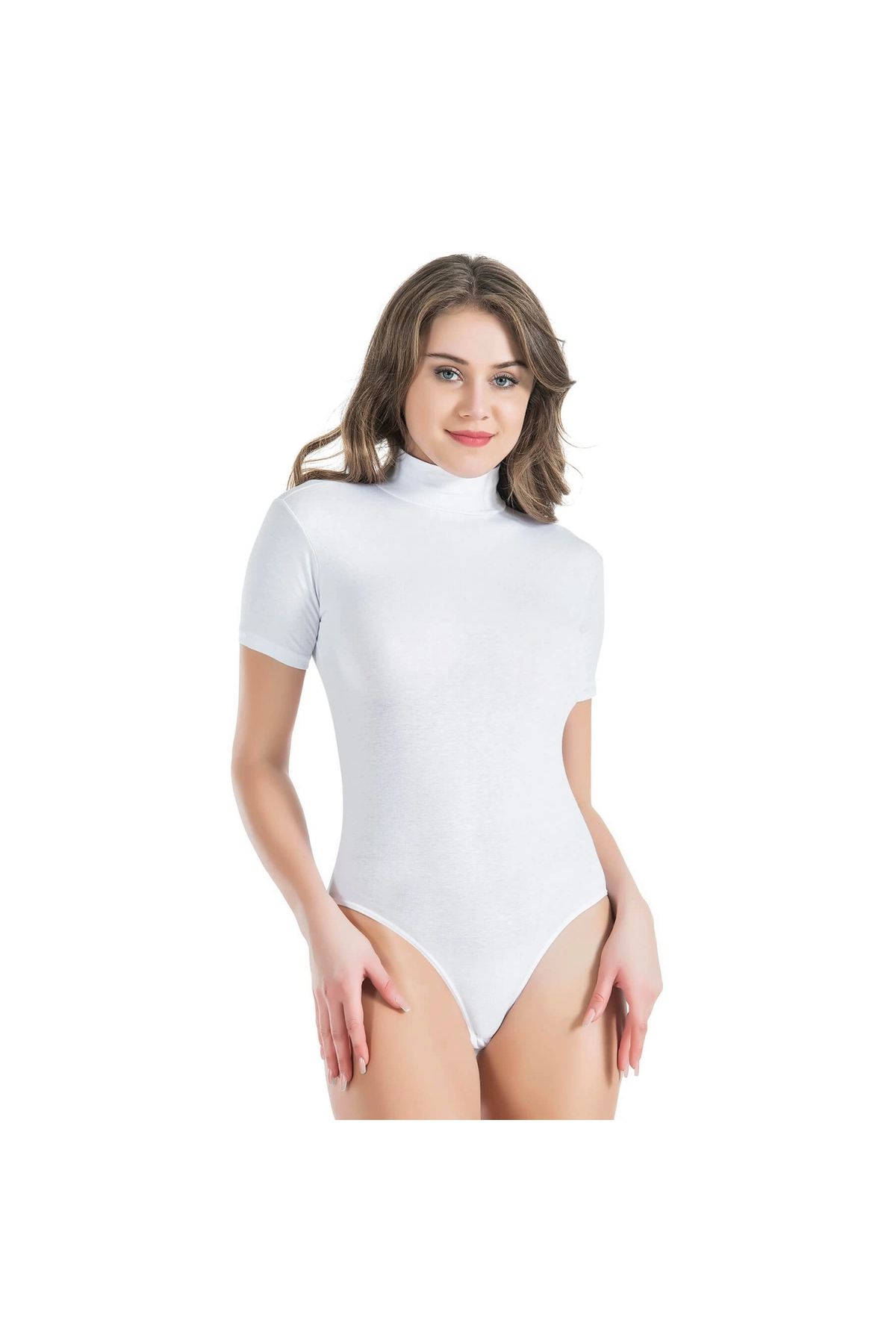 Narnuga MİRAXX Yarım Kol Boğazlı Çıtçıtlı Kadın Body 325