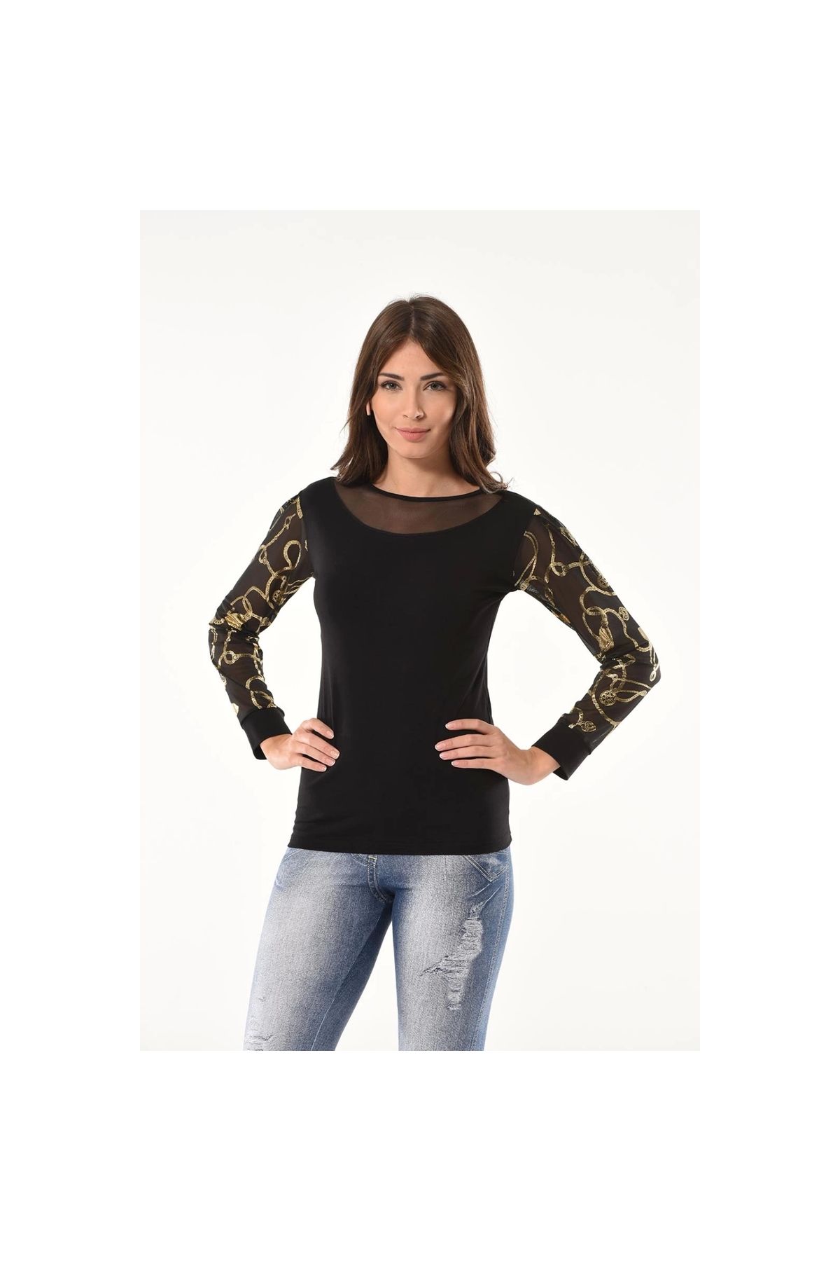 Narnuga MİRAXX Varak Desenli Uzun Kol Body 144