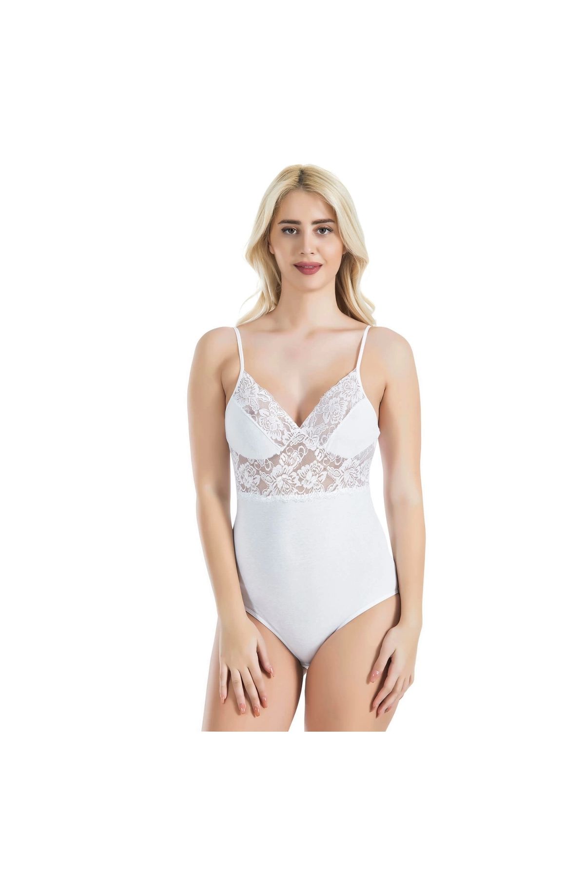 Narnuga MİRAXX İp Askılı Dantelli Kadın Body 334