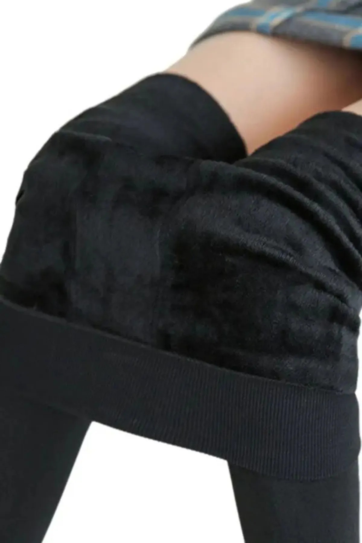 SAUNA SUIT Kışlık Sıcak Tutan Içi Peluşlu Esnek Ve Yumuşak Siyah Termal Tayt Içlik görsel 2