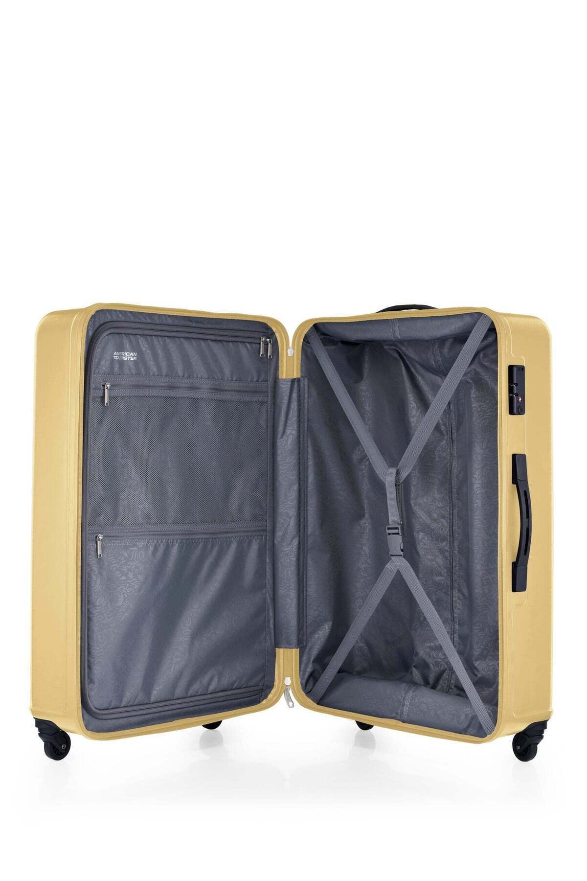 American Tourister-Skytrac Hard Spinner Luggage Yellow 2
