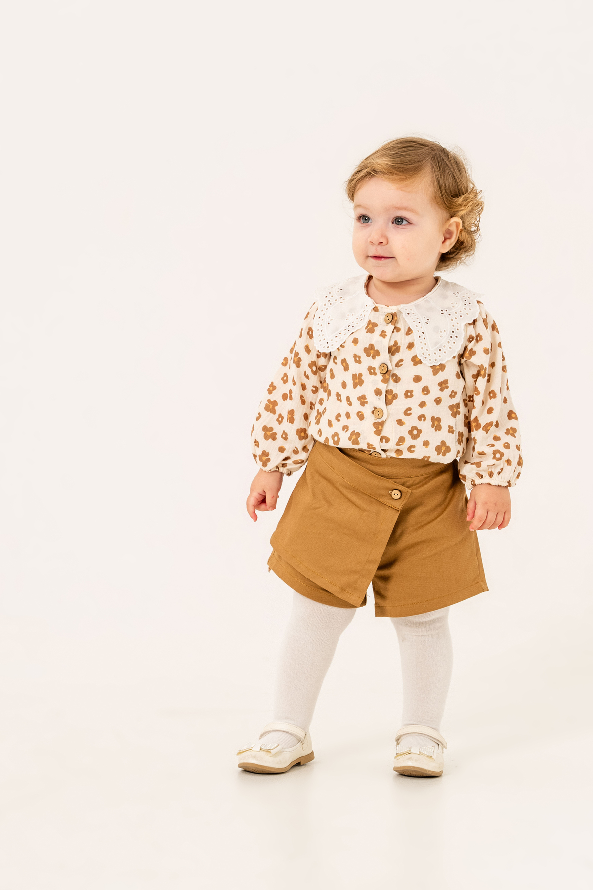 JNF kids Kız Bebek Şort Etekli Takım Külotlu Çorap Hediyeli fotoğrafı 2 (önizleme)