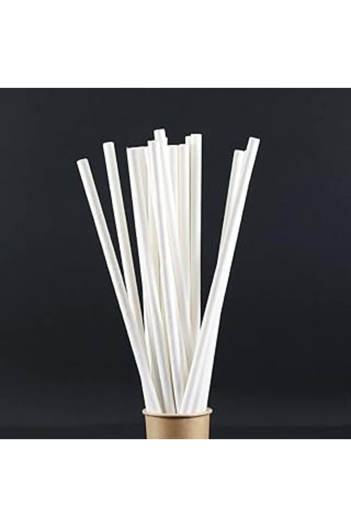 Cepahir Kağıt Pipet 100 Adet Beyaz Kağıt Pipet, Çap 6 Mm 20 Cm, Pla/Pe Içermez, Biyolojik Olarak