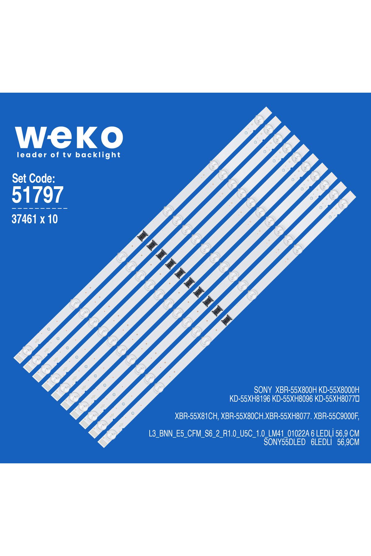 WEKO WKSET-6797 37461X10 L3_BNN_E5_CFM_S6_2_R1.0_U5C_1.0  10 ADET LED BAR