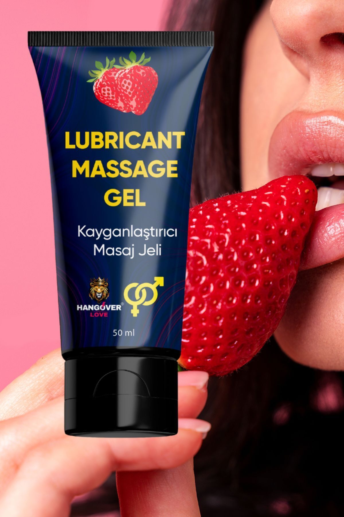 Hangover Love Etkili Kayganlaştırıcı Masaj Jeli Su Bazlı Çilek Aromalı Ekstra Etkili A-Kalite