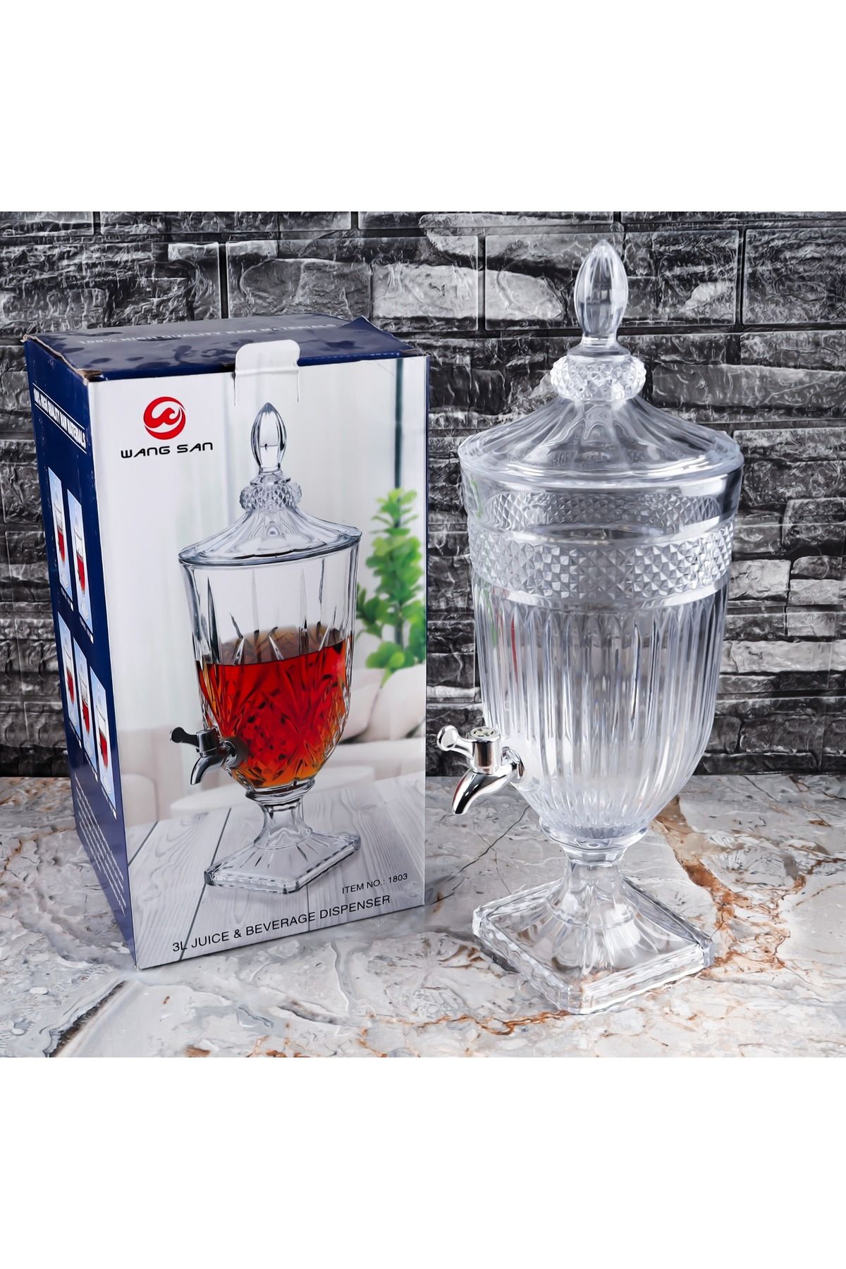 NİLÜFER HOME 1 Adet Cam Sebil - 3 Litre