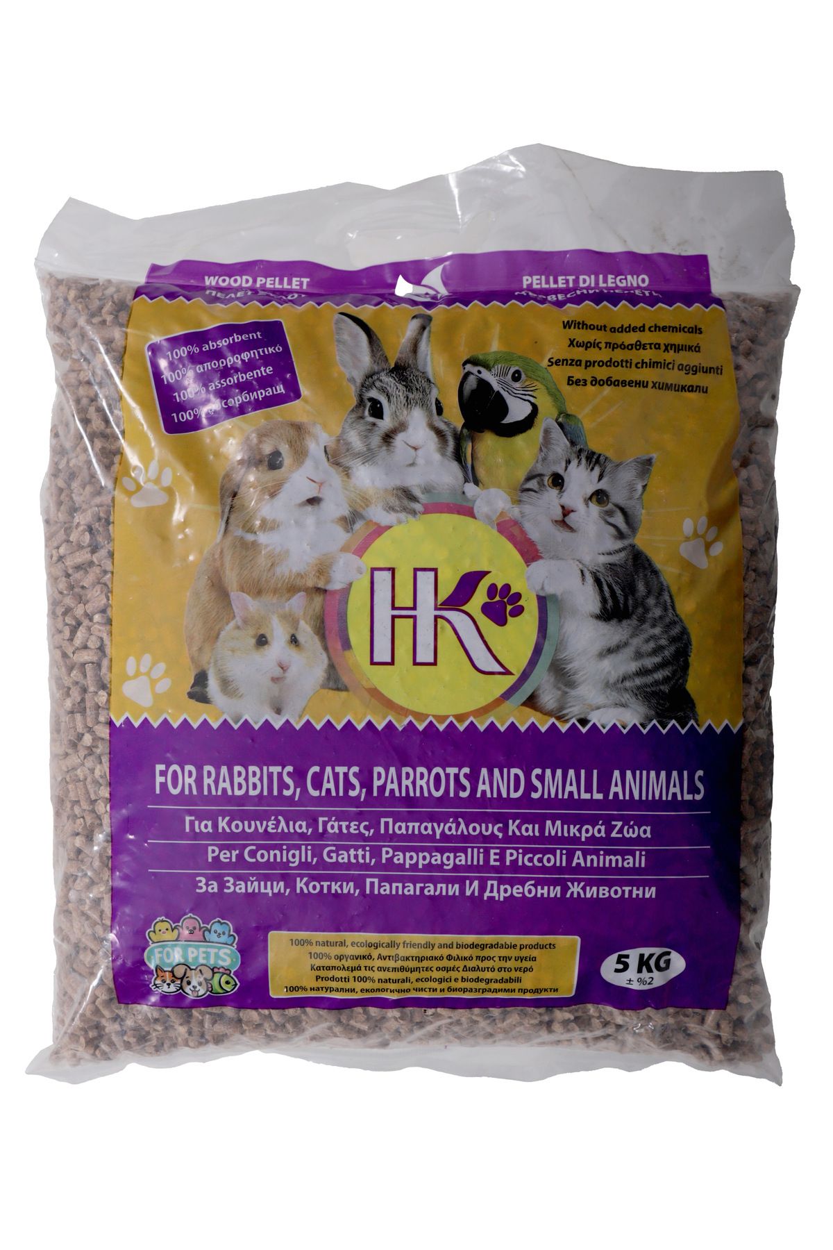 HK Cat Litter | Kedi Kumu Çam Pelet %100 Doğal 5kg