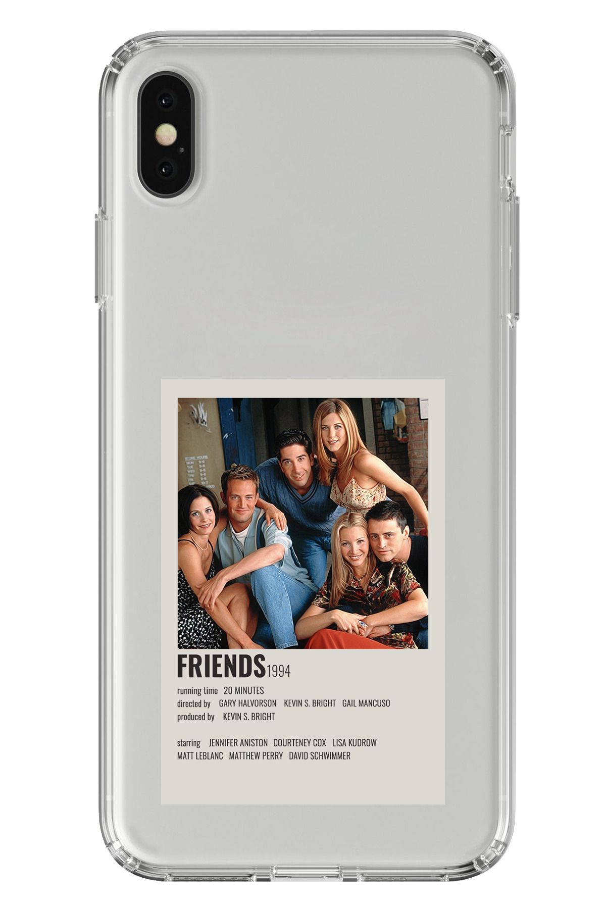 TechTree iPhone X / XS Uyumlu Friends Mini Poster Tasarımlı Şeffaf Silikon Kılıf