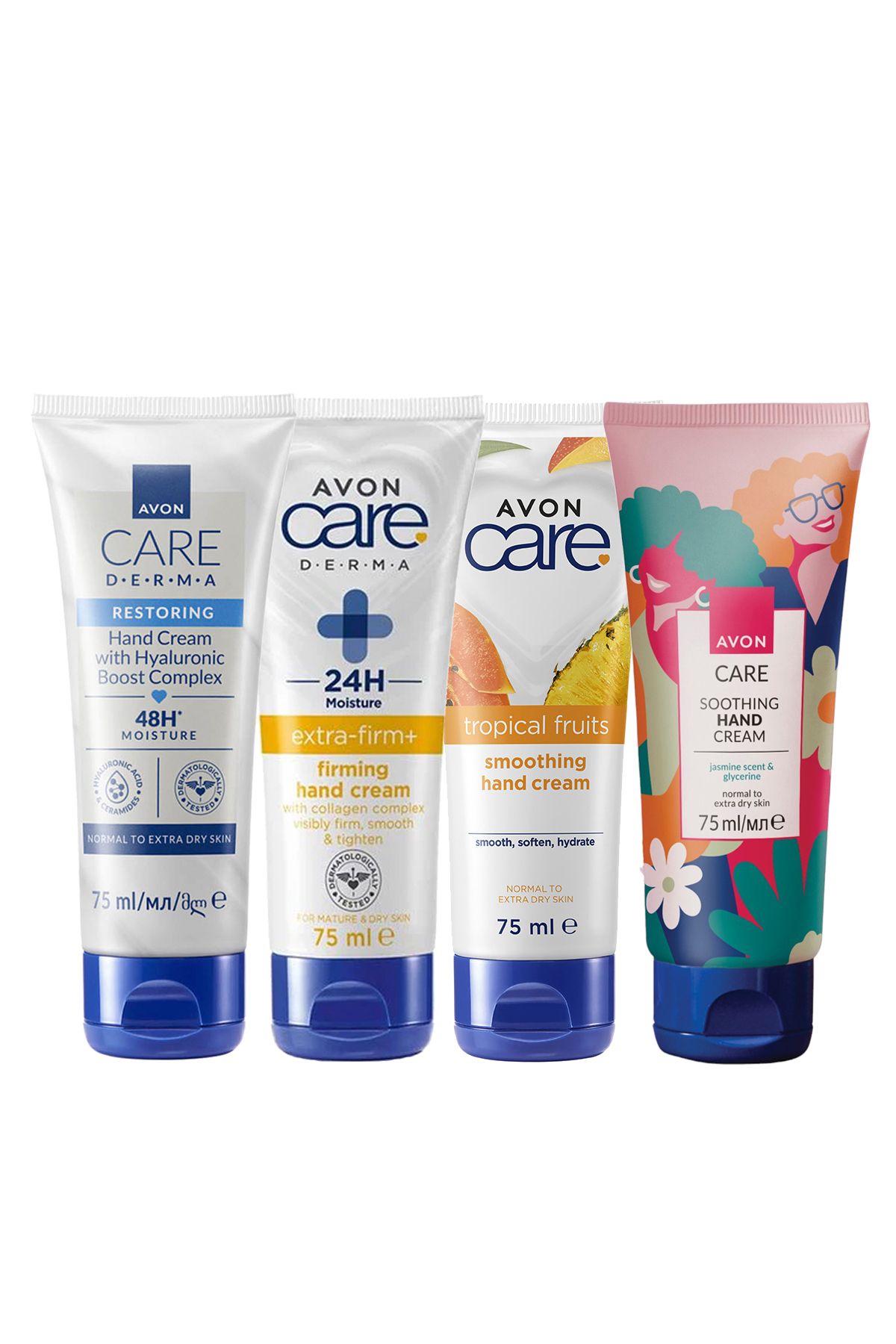 AVON Care Tropical Fruits Soothing ve Derma Dörtlü El Kremi Paketi