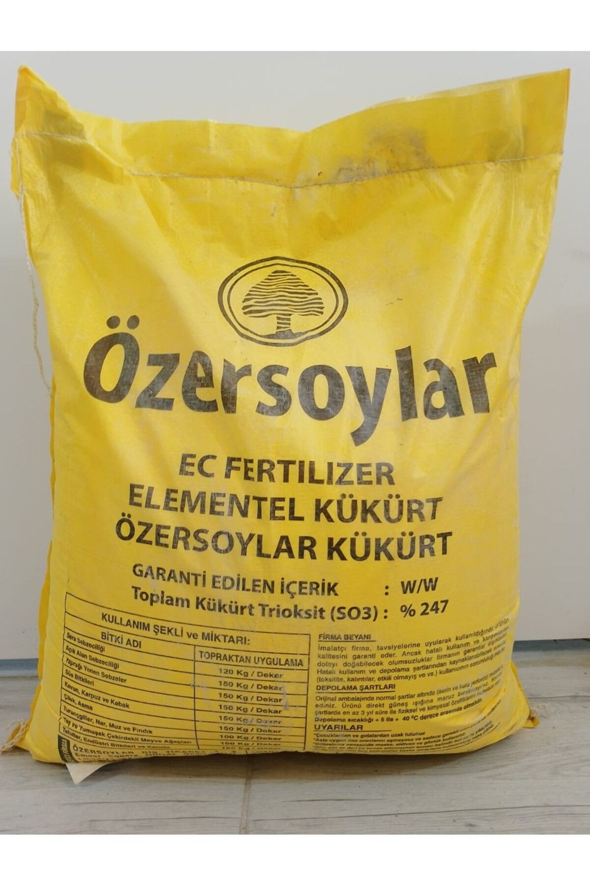 Özsoylar ELEMENTEL TOZ KÜKÜRT GÜBRE 10 KG