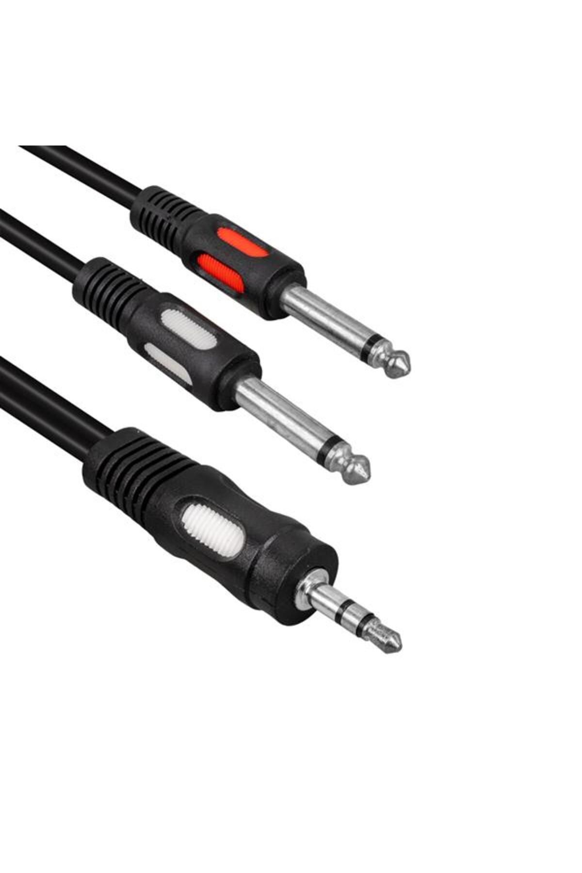 NZM TİCARET Pm-4284 3.5mm Stereo Erkek/2x6.3 Mm Mono Erkek 1.5 Metre Kablo