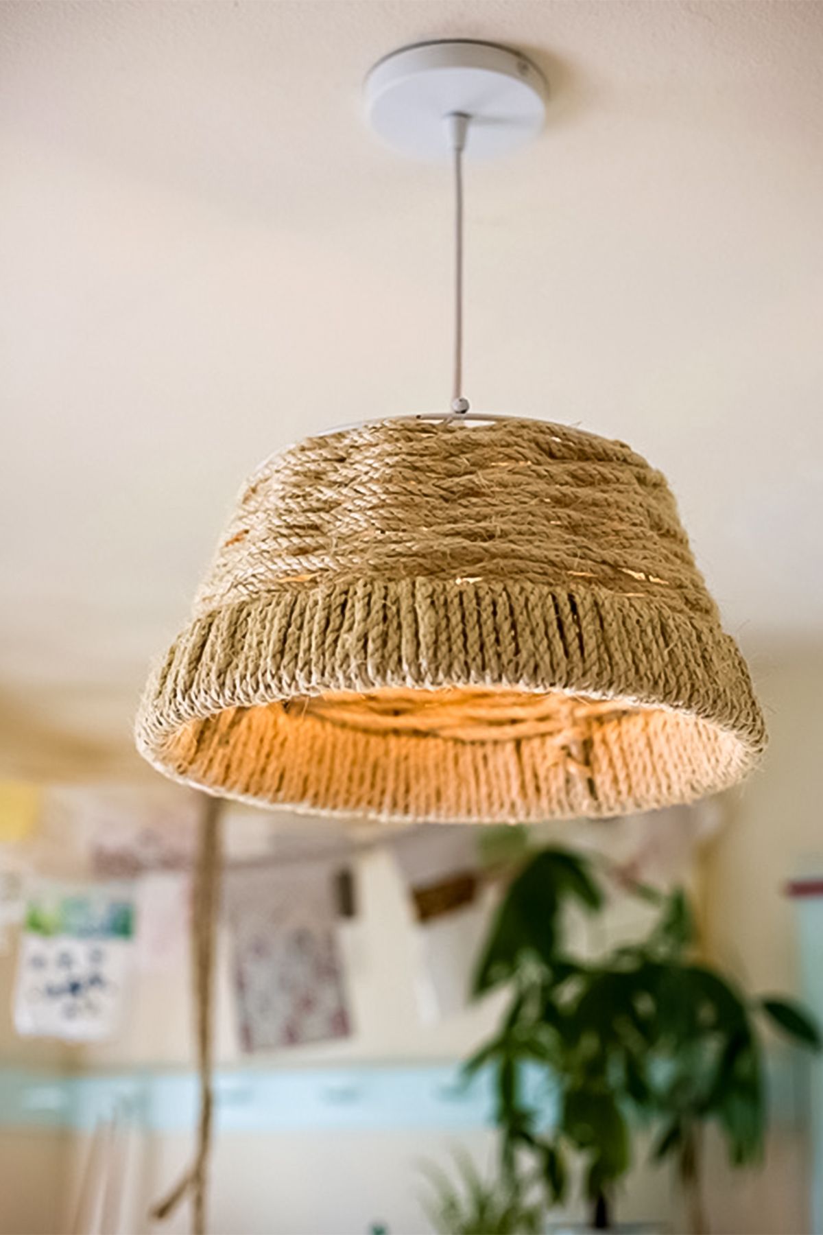 NYLife-Bohemian Rustic Wicker Chandelier - Rope Design 3