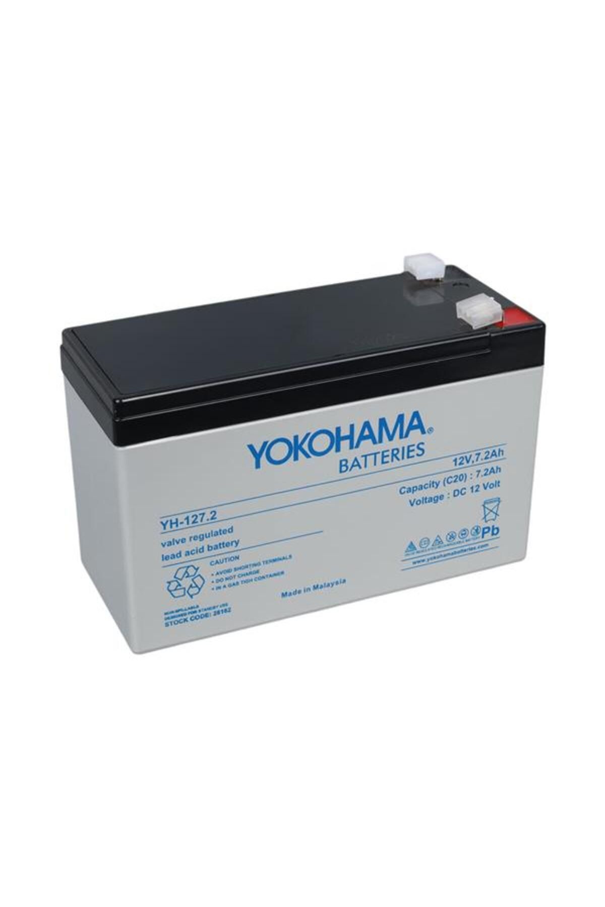 NZM TİCARET Yokohama Yh-127.2 12 Volt - 7.2 Amper Upsler Için Kuru Akü (150 X 65 X 90 MM)