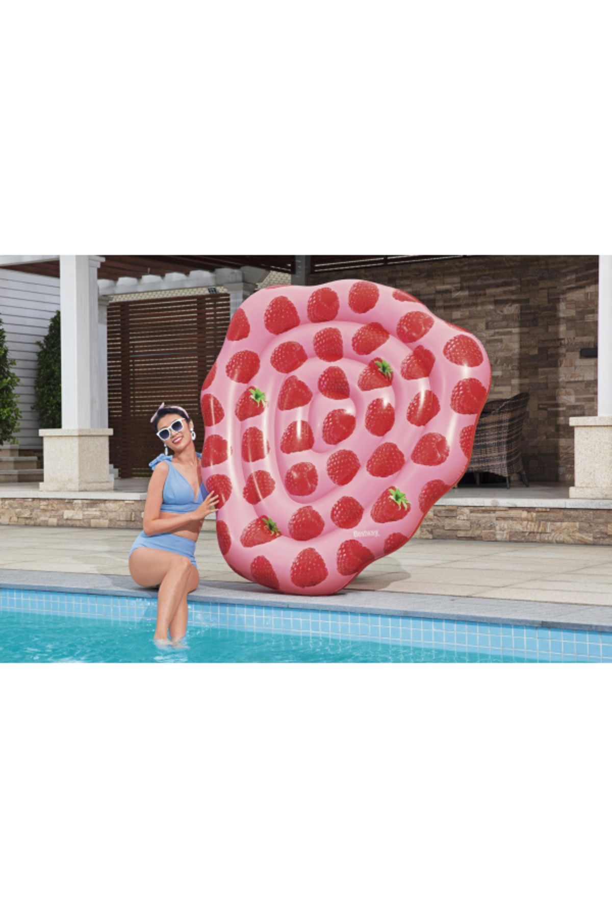BESTWAY-65" X 59.5"/1.65M X 1.51M Scentsational Raspberry Pool Float 26-43396 5