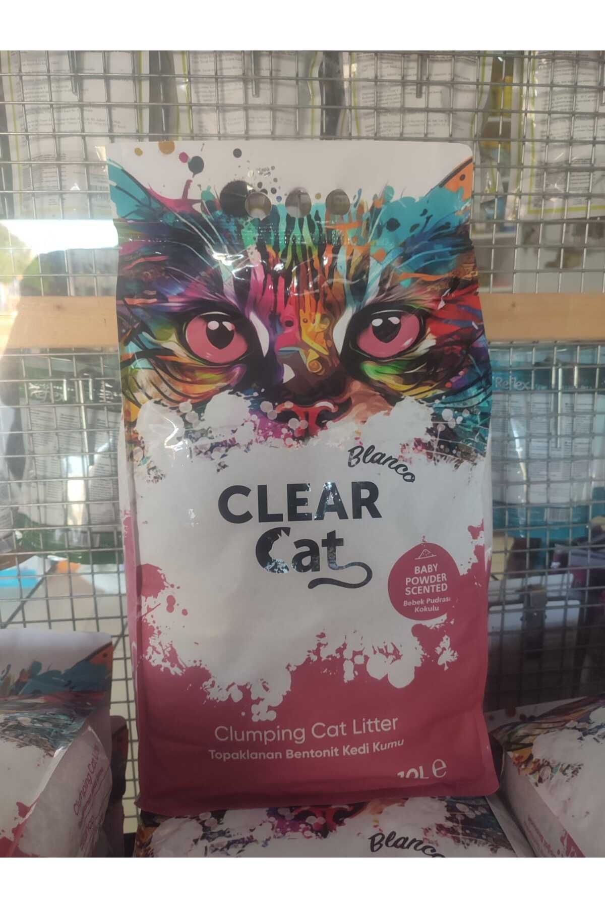 MANAVGOOD Clear Cat Topaklanan Bentonit Kedi Kumu 10 Lt Bebek Pudrası Kokulu