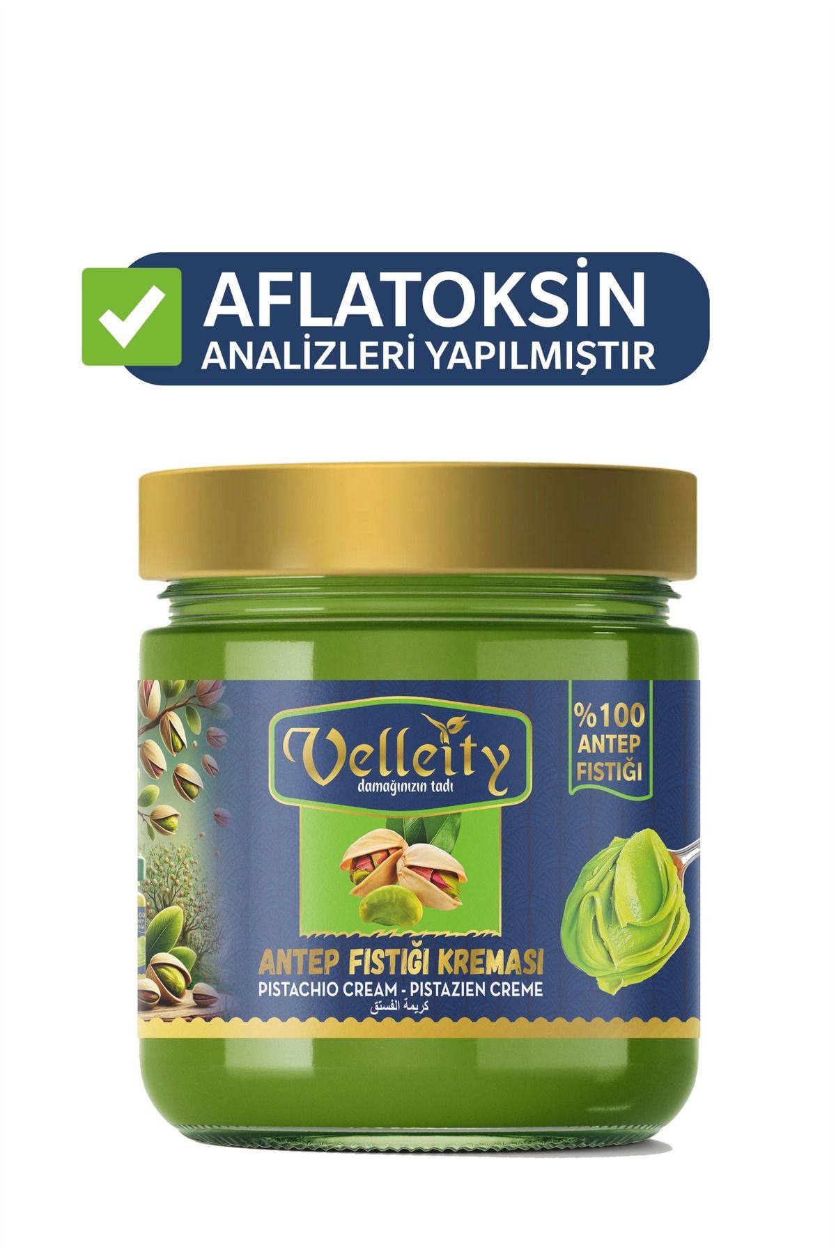 Velleity Antep Fıstık Kreması 200 gr-Antep Fıstığı Kreması