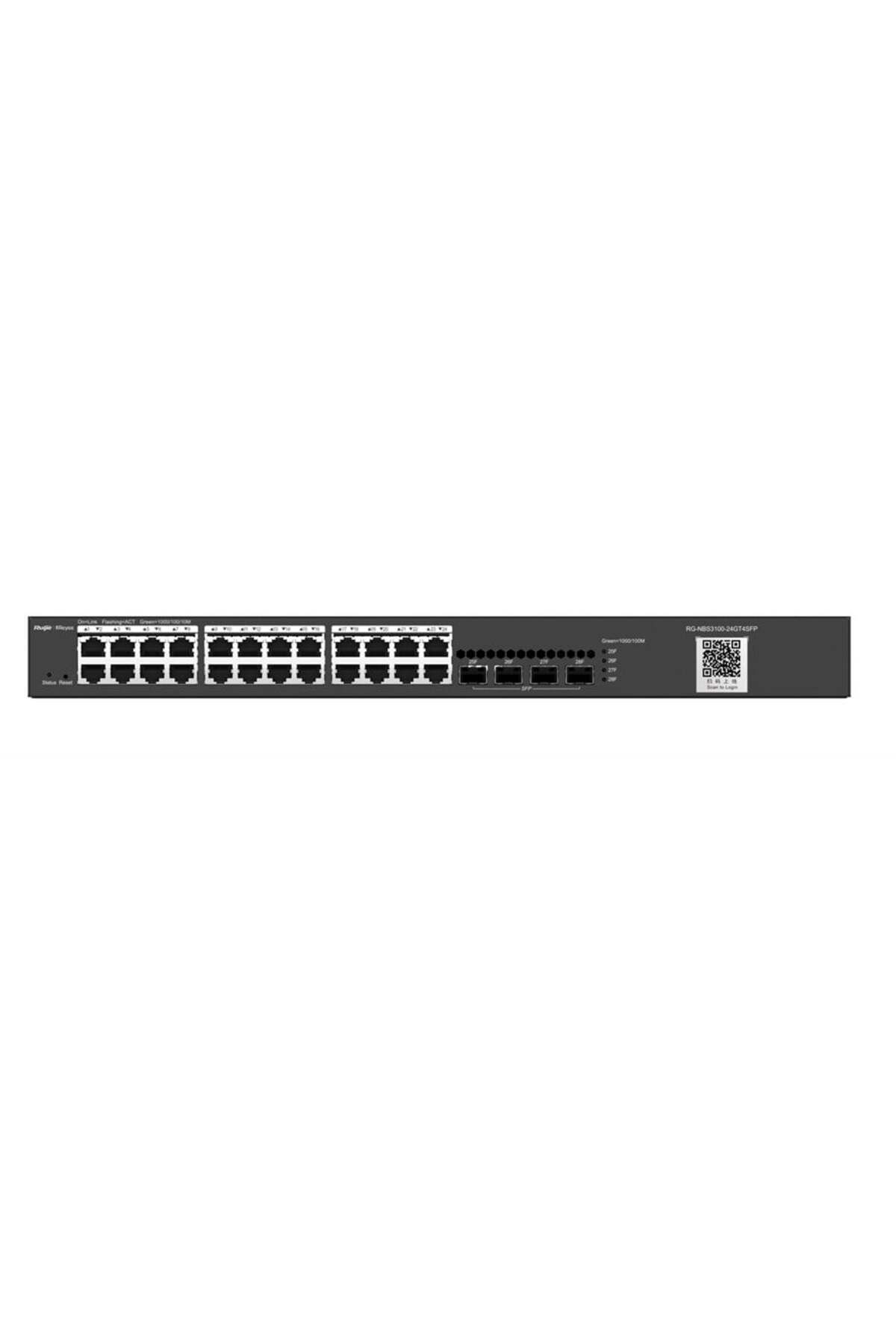 REYEE RUİJİE-REYEE  RG-NBS3100-24GT4SFP 24XGE-4XGE/SFP YÖNETİLEBİLİR F.GİGABİT NETWORK SWİTCH