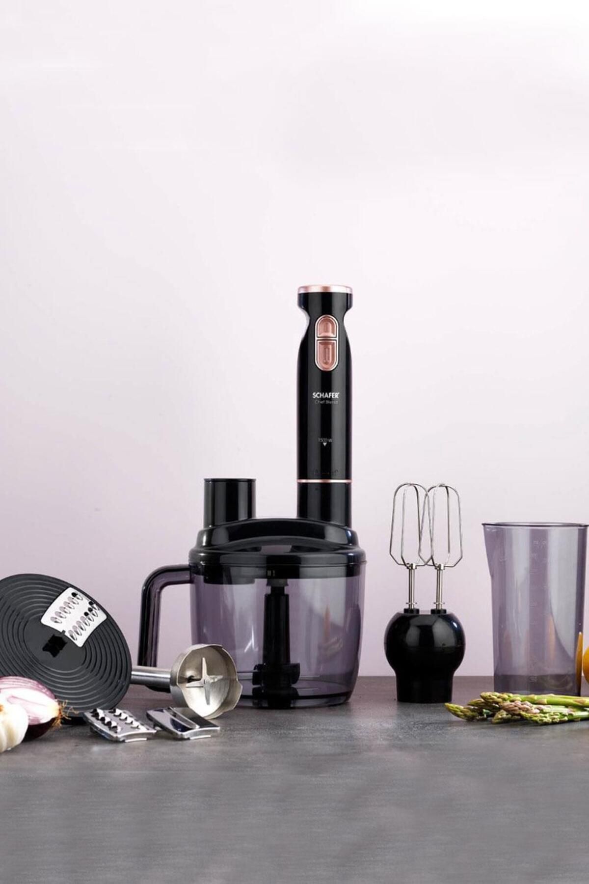 Schaffer Chef Blend Mega Blender Set-siyah/rosegold