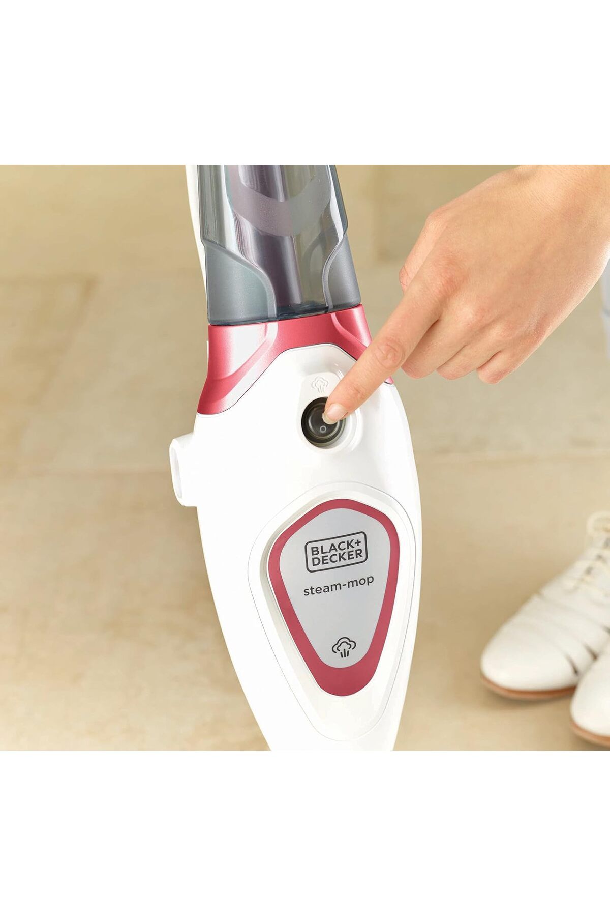 Black&Decker-ممسحة بخارية من بلاك اند ديكر مع 3 ملحقات، 1600 واط، أبيض/أحمر - Bds1616R-Qs، ضمان لمدة عامين 5
