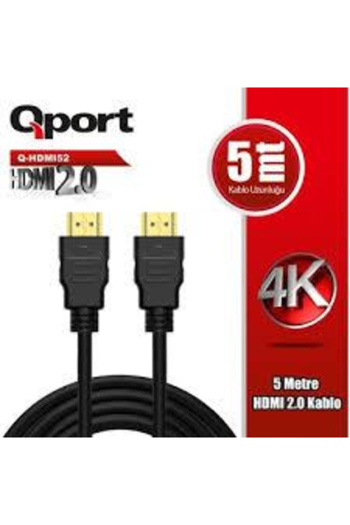 Qport Q-HDMI53 HDMI 2.0 V ALTIN UÇLU KABLO 5 MT