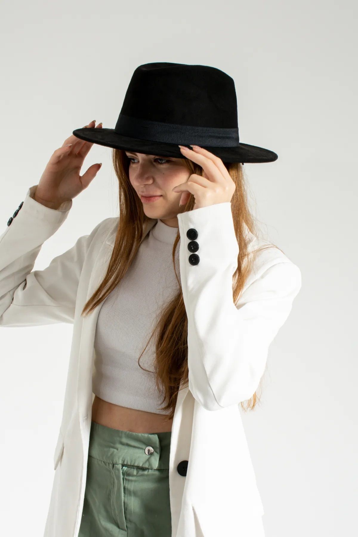 w white stars sports & wear Σκληρό Καουμπόικο Καπέλο Fedora für Adult Γυναίκα - Single Dimension
