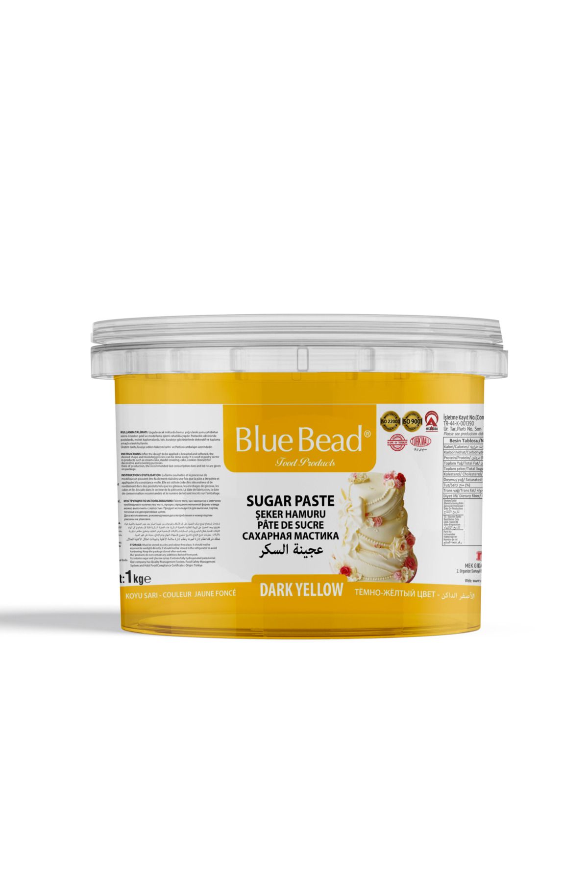 Blue Bead Koyu Sarı Şeker Hamuru 1 kg